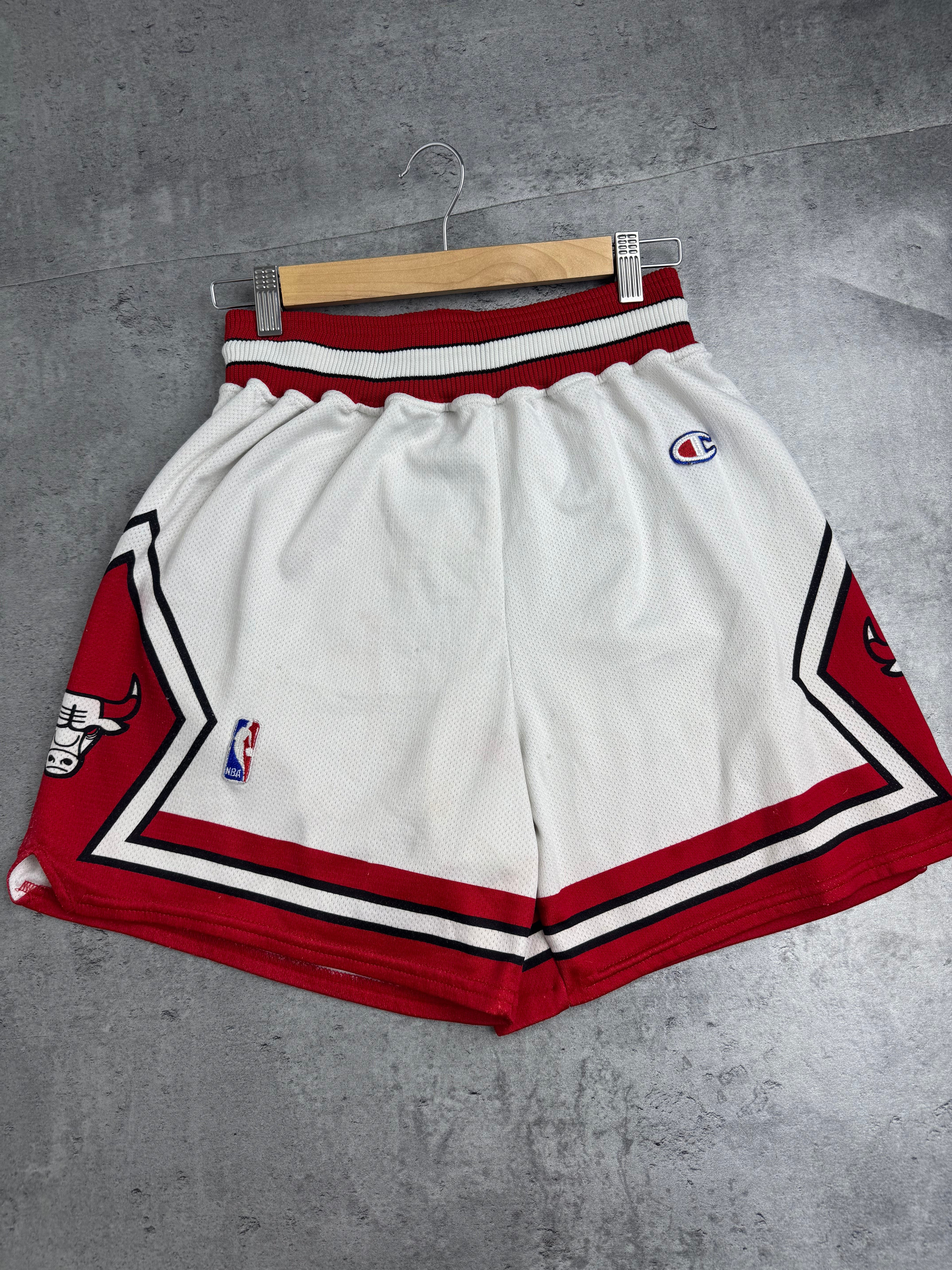 90s Vintage Chicago Bulls Spodenki Champion Mesh Meczowe Michael Jordan Koszykarskie Basketball NBA