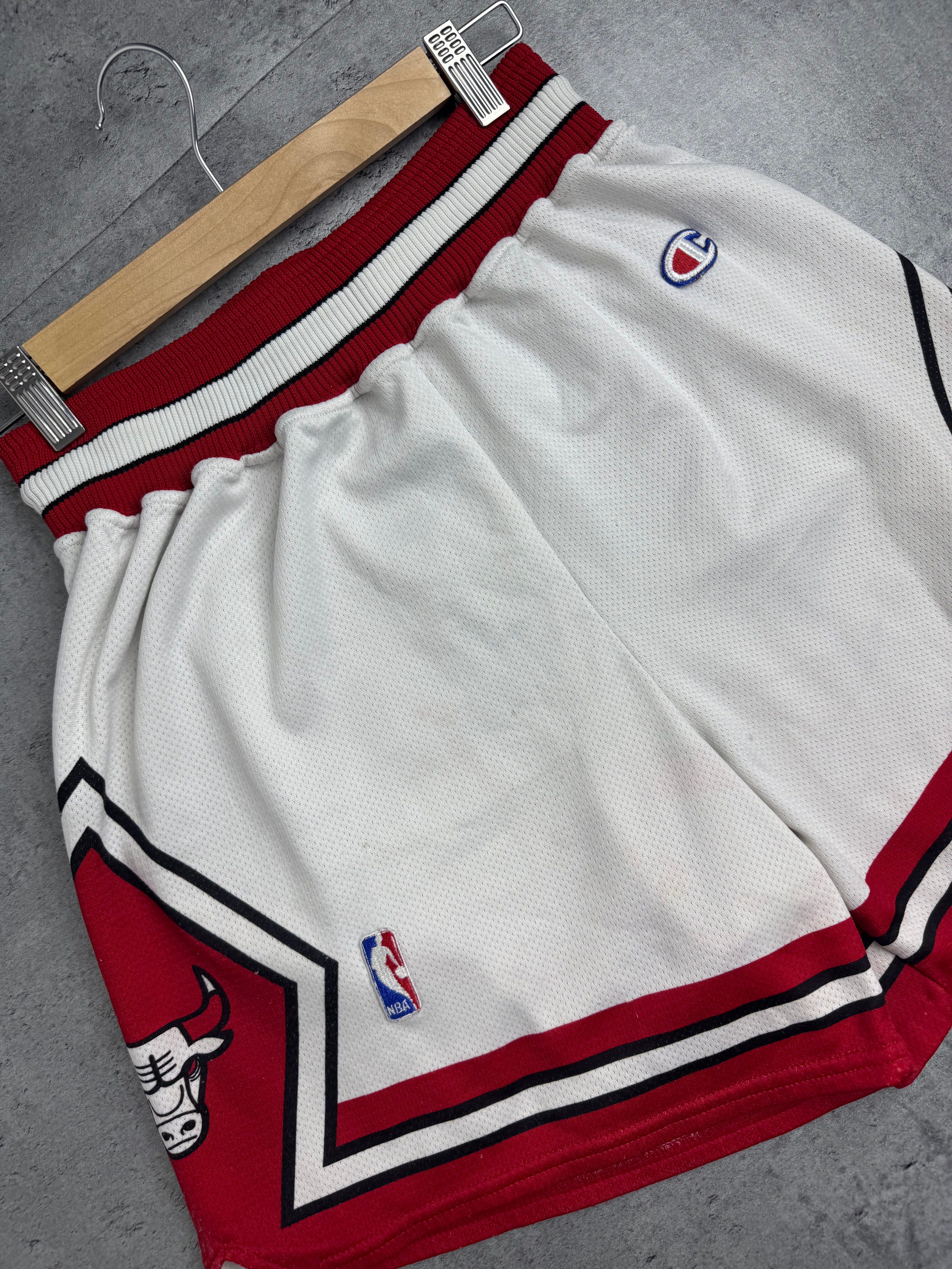 90s Vintage Chicago Bulls Spodenki Champion Mesh Meczowe Michael Jordan Koszykarskie Basketball NBA
