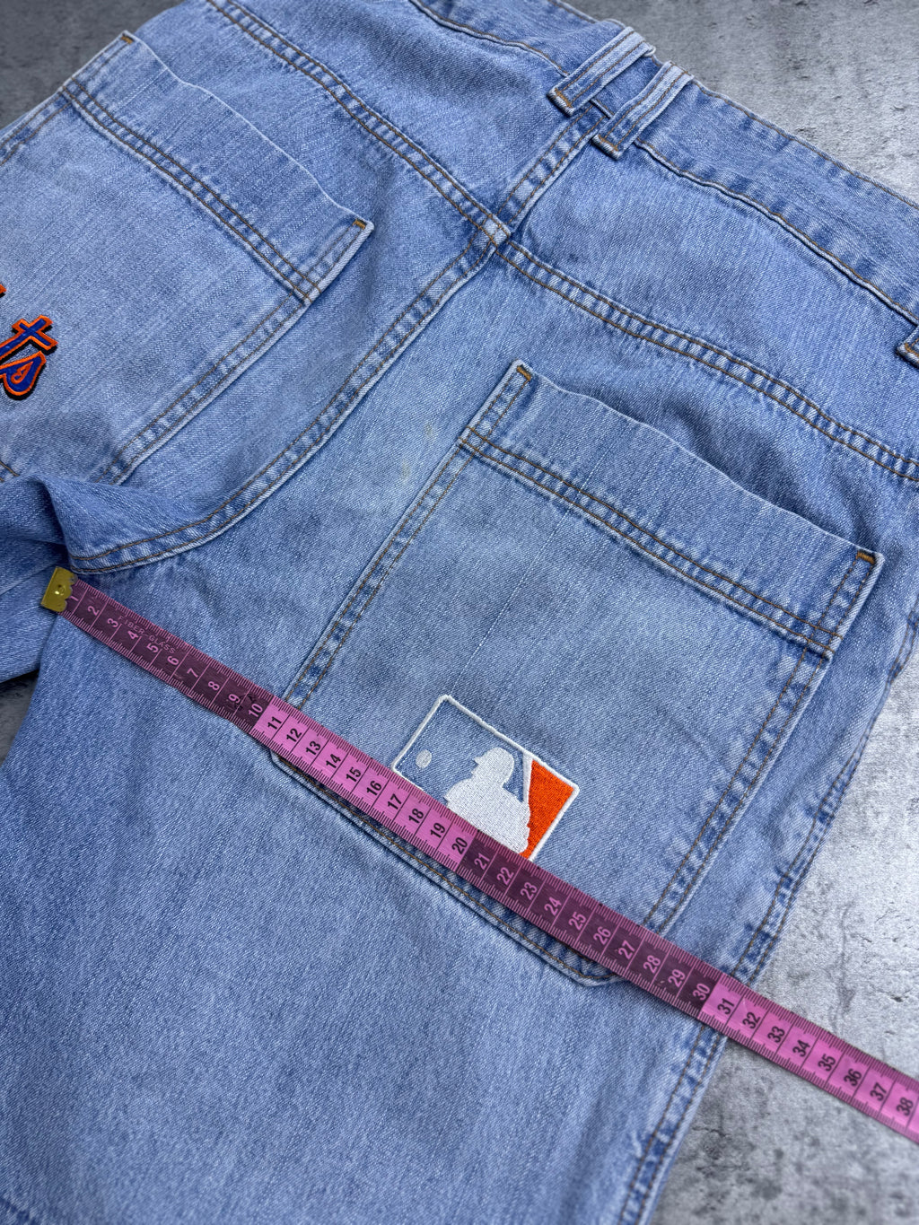 New York Mets Vintage Y2K 2000s Baggy Jorts Spodenki Majestic Skate 90s