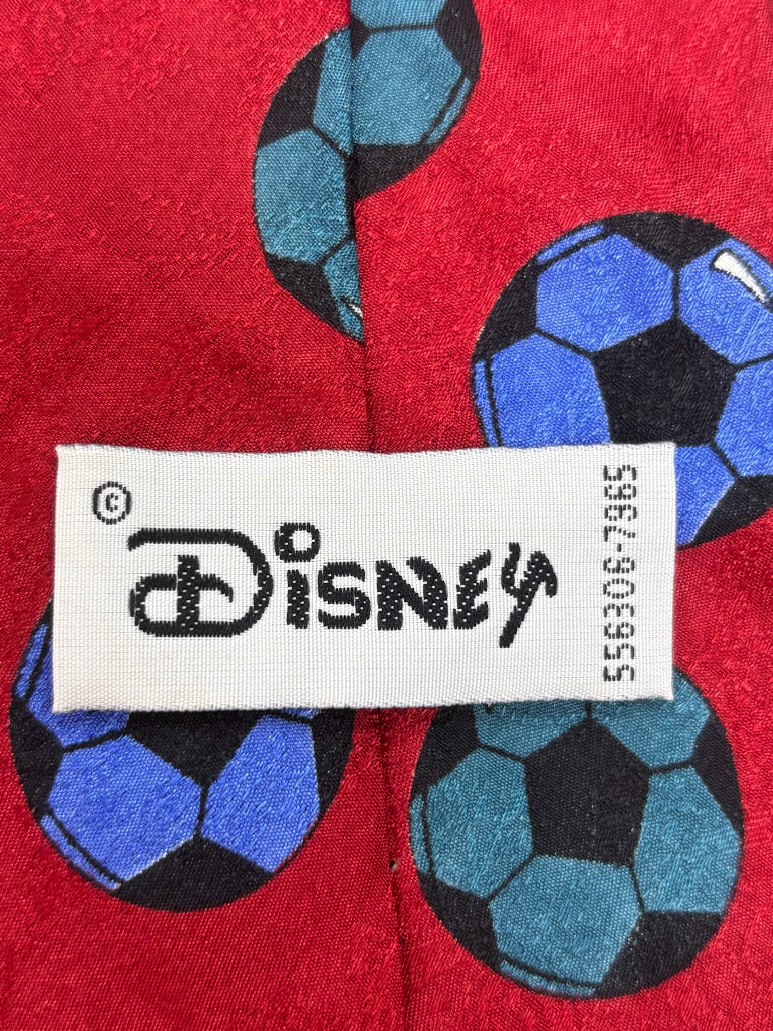 Disney 90s Piłkarski Krawat z Goofym Vintage Kreskówkowy Bajkowy Cartoon