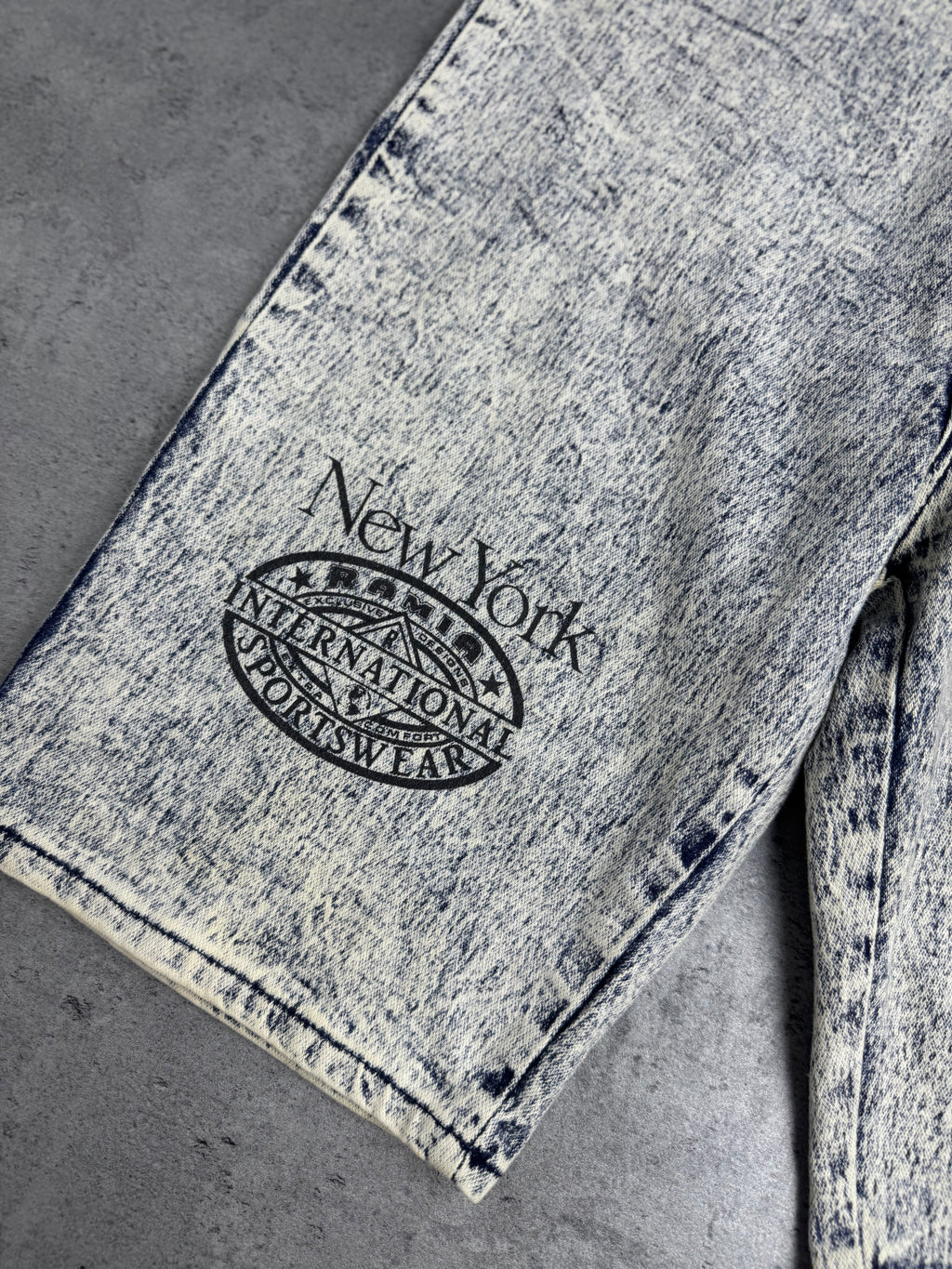 New York International Sportswear Baggy Jorts Spodenki Jeansowe 90s