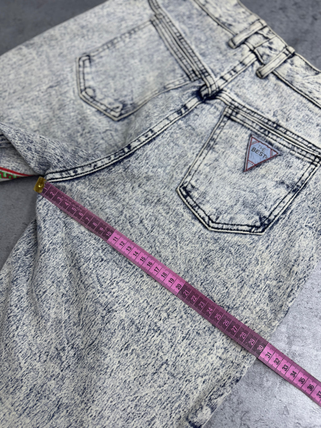 New York International Sportswear Baggy Jorts Spodenki Jeansowe 90s