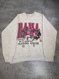 Alabama x Auburn 1991 NCAA Football Game Souvenir Sweatshirt Championship Made in USA Fruit of The Loom Crewneck Bluza Sportowa