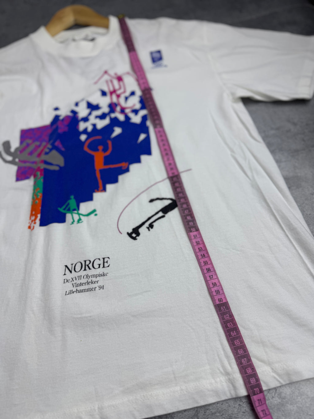 1994 Winter Olympics Graphic Tee Shirt Igrzyska Olimpijskie Zimowe 90s Vintage