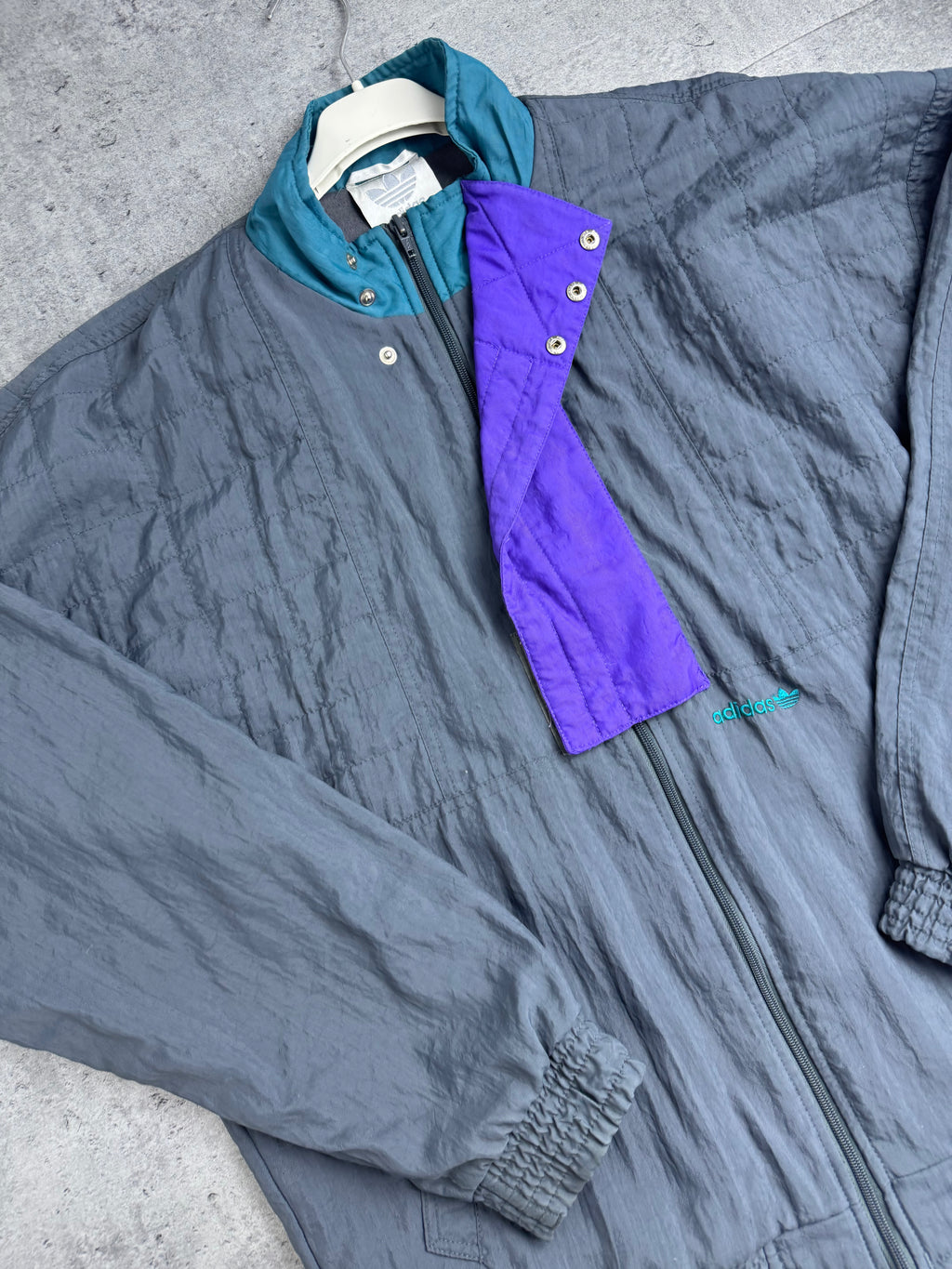 90s Kurtka Adidas Rozpinana Vintage Oldschool Retro