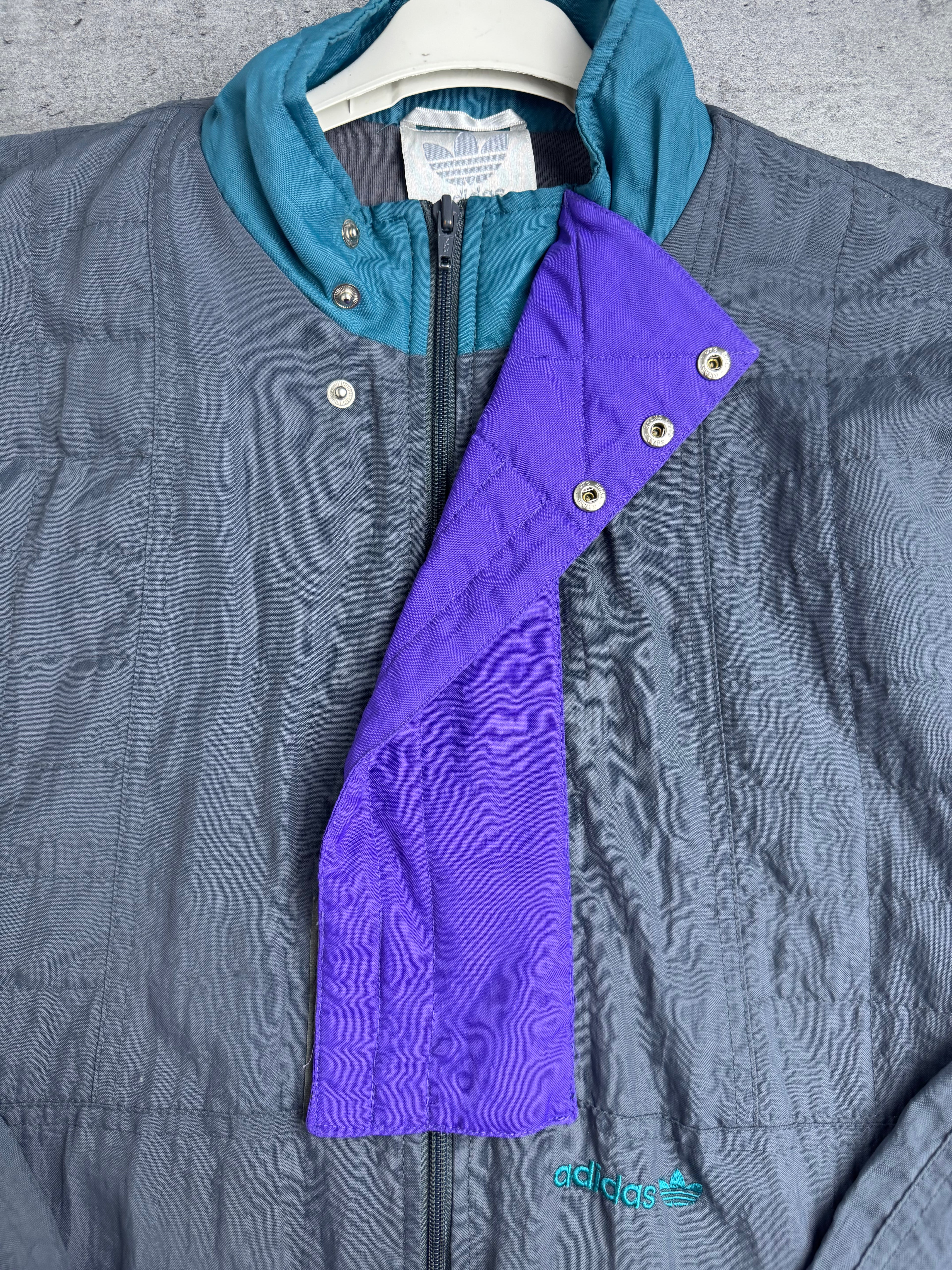 90s Kurtka Adidas Rozpinana Vintage Oldschool Retro