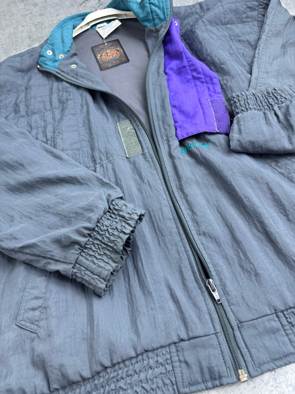 90s Kurtka Adidas Rozpinana Vintage Oldschool Retro