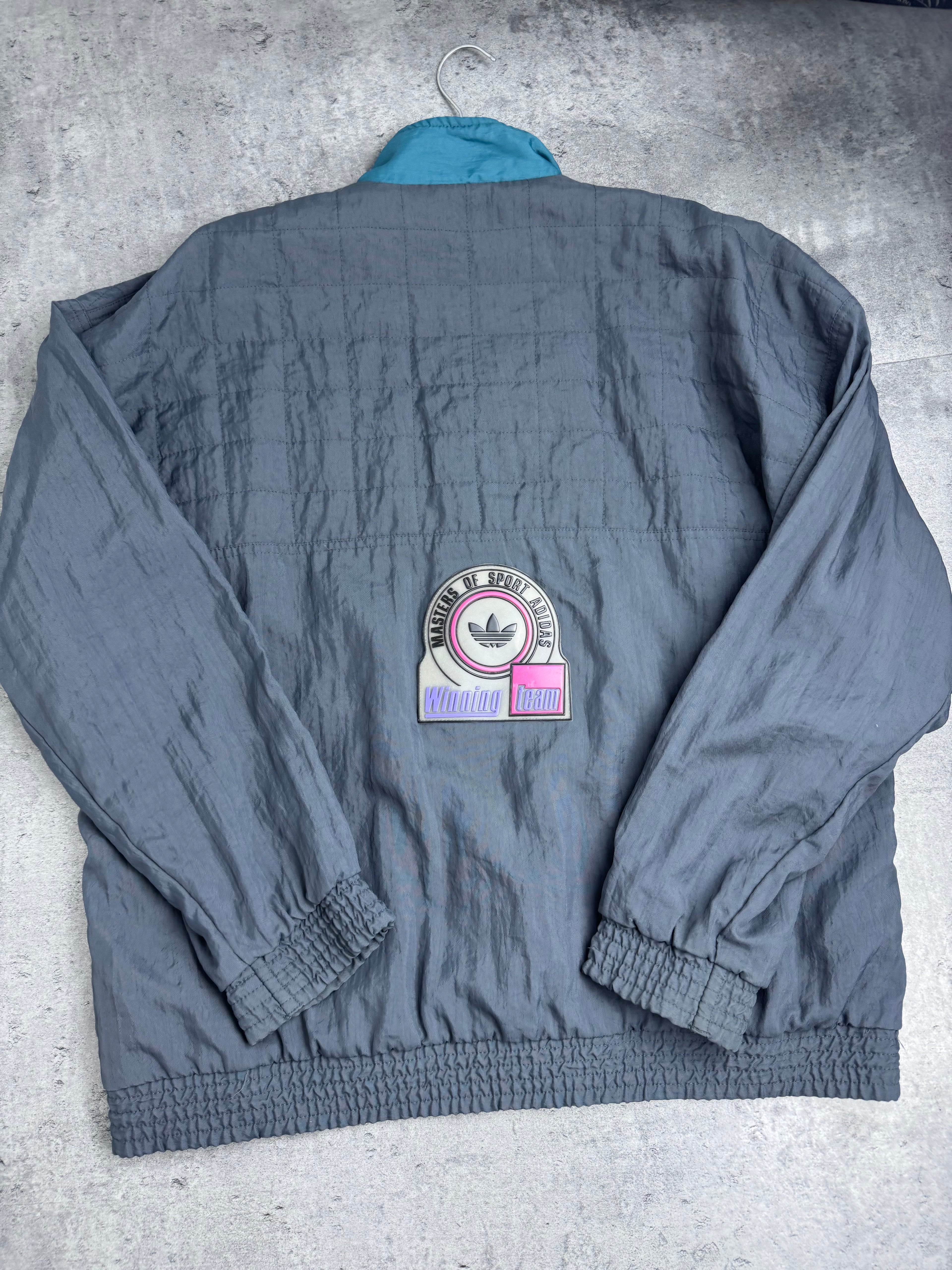 90s Kurtka Adidas Rozpinana Vintage Oldschool Retro