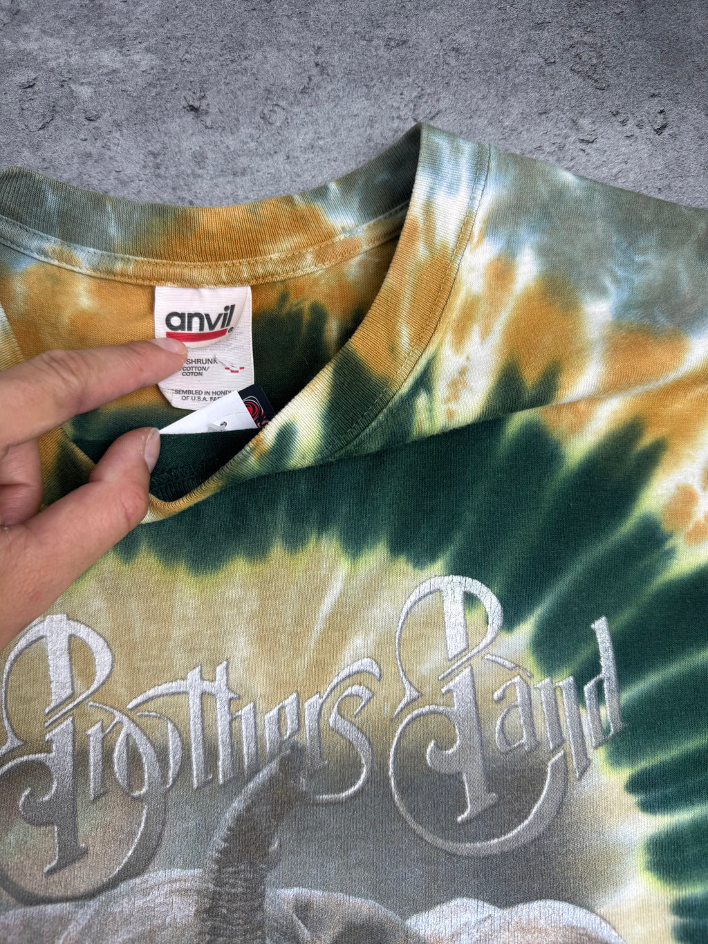 The Allman Brothers 2003 Hitting' The Note Album Tie Dye Graphic Tee Shirt Band US Tour All Summer Long Rock Koszulka Muzyczna
