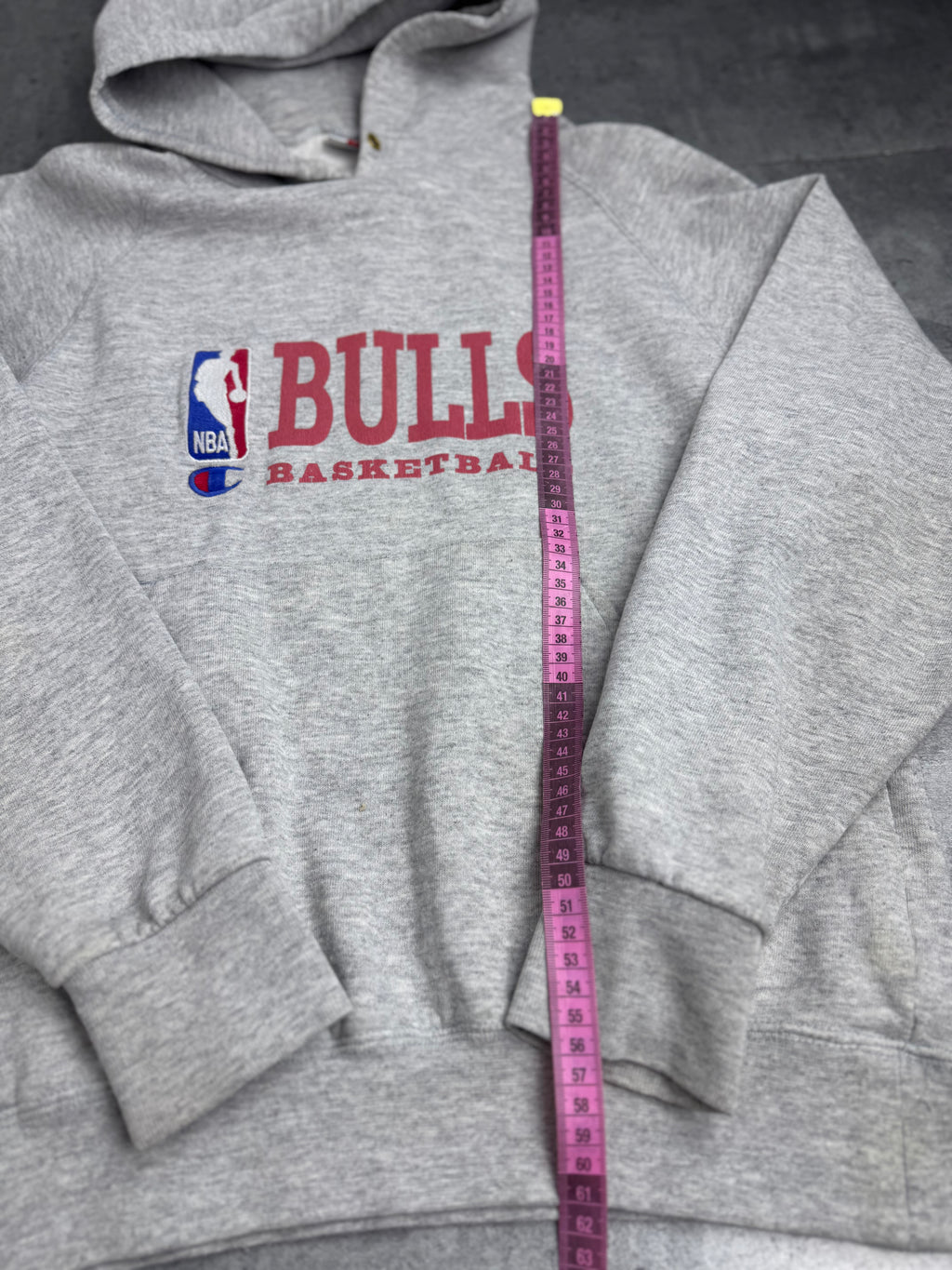90s Champion Chicago Bulls Bluza z Kapturem Vintage NBA Koszykarska Michael Jordan