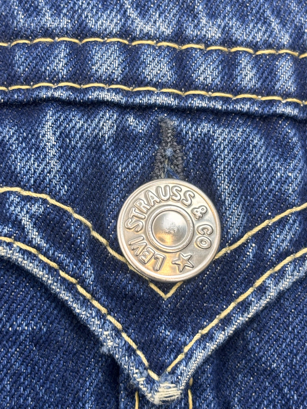 Levi's Katana Jeansowa 2003 Damski Trucker Jacket Kurtka Denim Vintage ciemnoniebieska