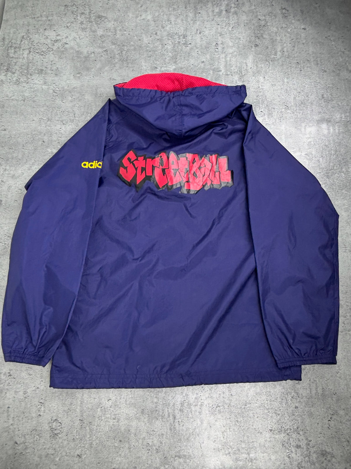 90s Adidas Streetball Hooded Windbreaker Basketball Jacket Kurtka Sportowa NBA Koszykarska RARE