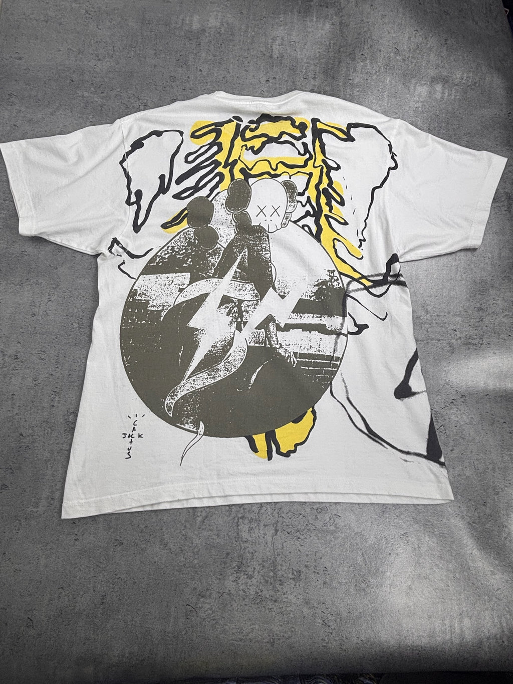 Travis Scott Cactus Jack x Fragment AOP KAWS Koszulka z grafiką nadrukiem Streetwear