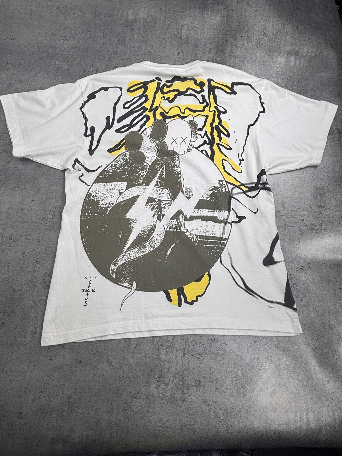 Travis Scott Cactus Jack x Fragment AOP KAWS Koszulka z grafiką nadrukiem Streetwear