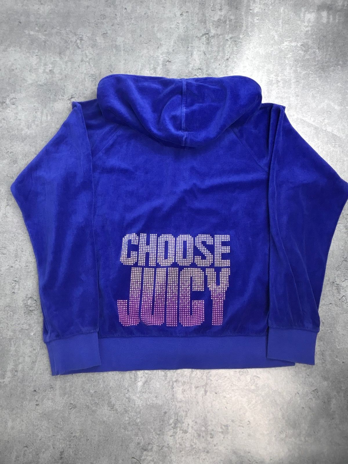 Choose Juicy Couture Velour Jacket Bluza Welurowa Świecąca z Kapturem Y2K
