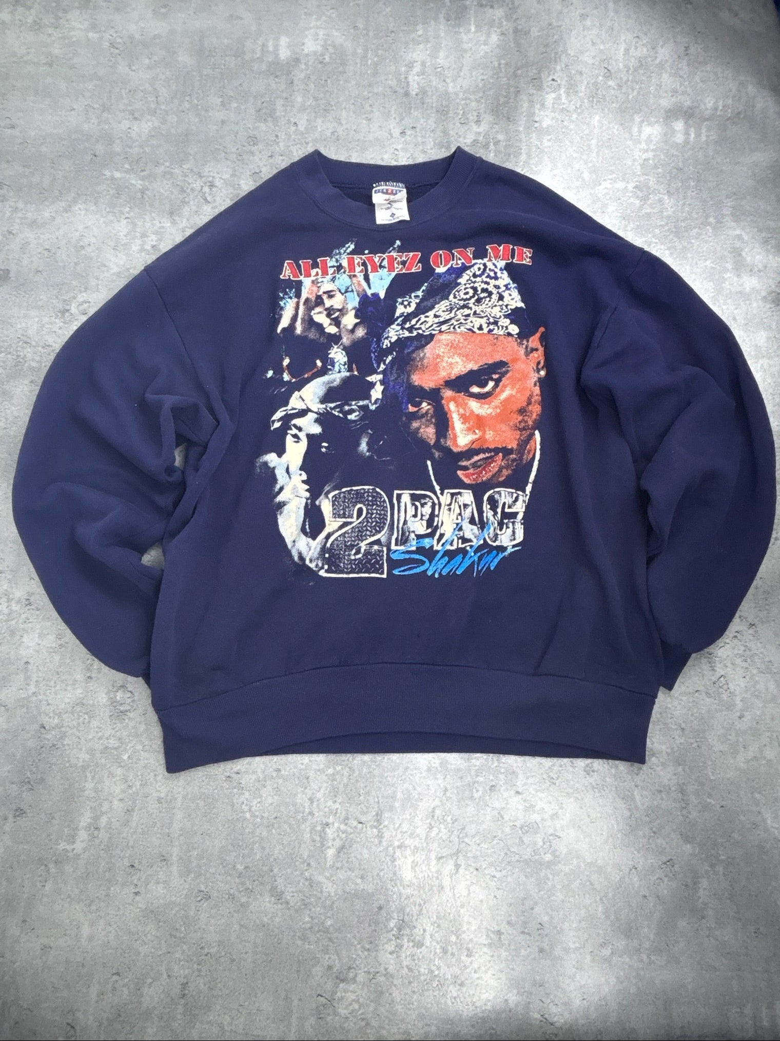 90s Made in USA Jerseys All Eyez On Me 2Pac Rap Graphic Sweatshirt Bluza z grafiką HipHop Merch