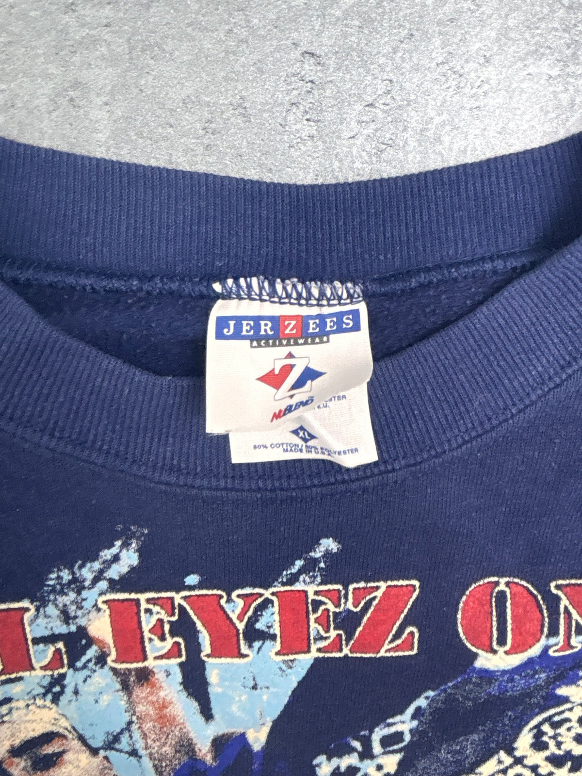 90s Made in USA Jerseys All Eyez On Me 2Pac Rap Graphic Sweatshirt Bluza z grafiką HipHop Merch