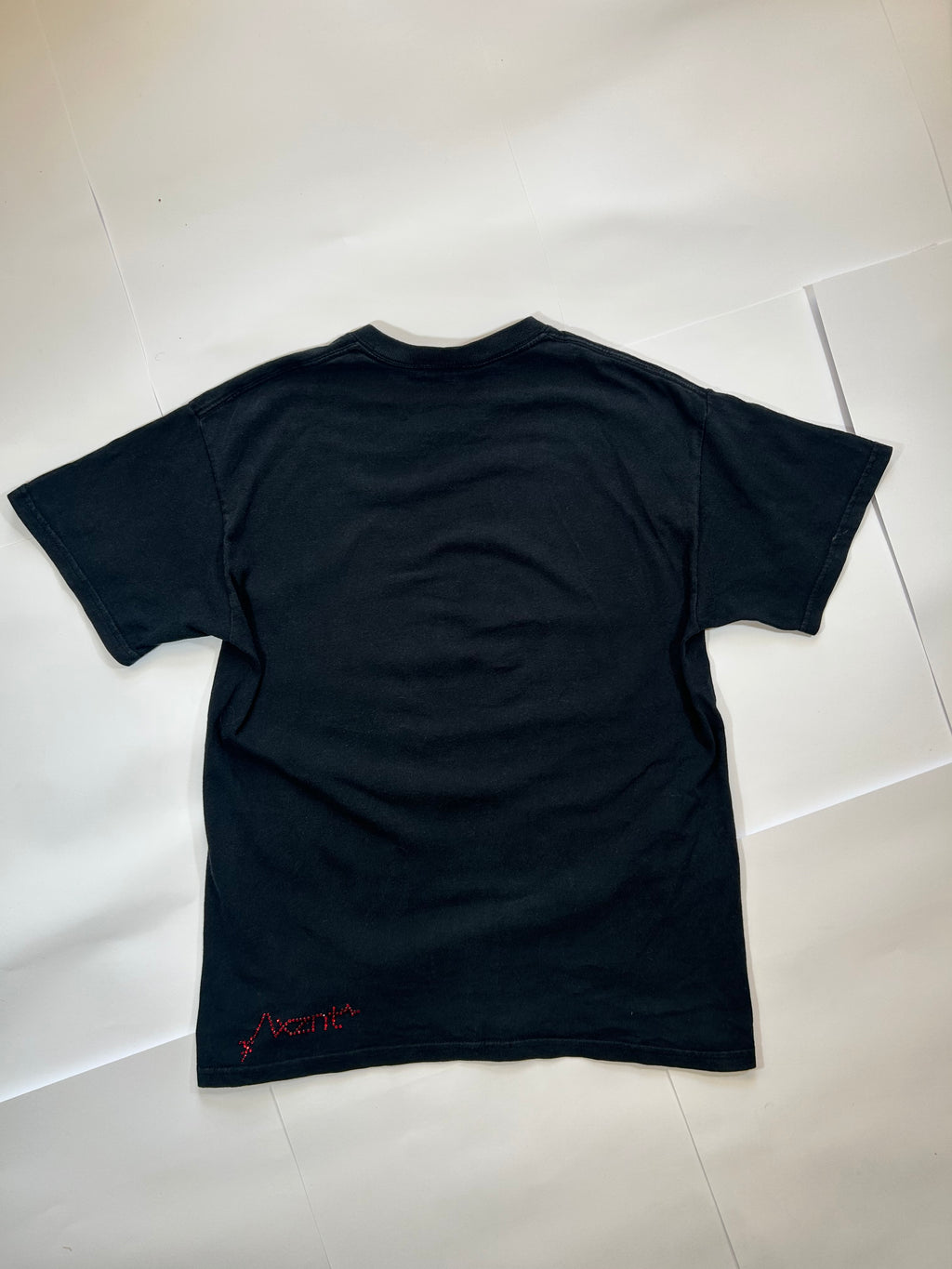 Czarny tshirt z nadrukiem Marilyn Monroe z cekinami