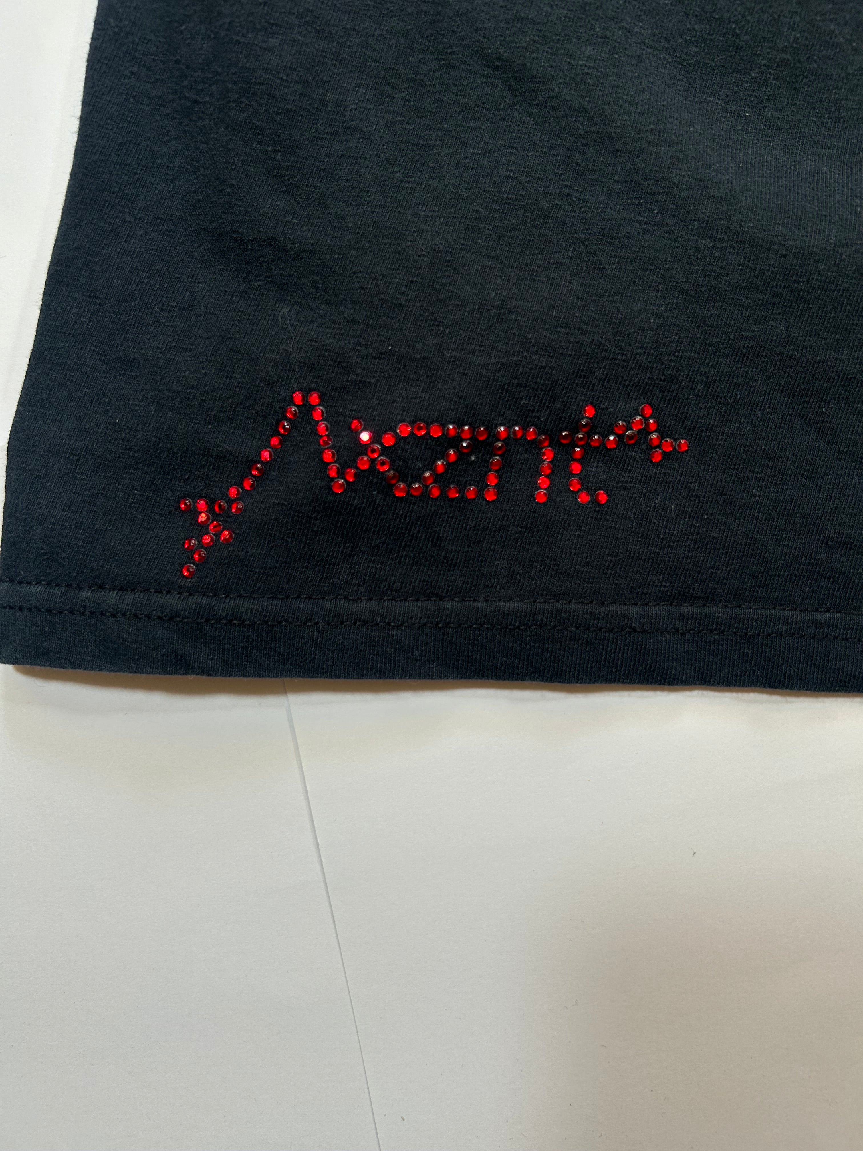 Czarny tshirt z nadrukiem Marilyn Monroe z cekinami