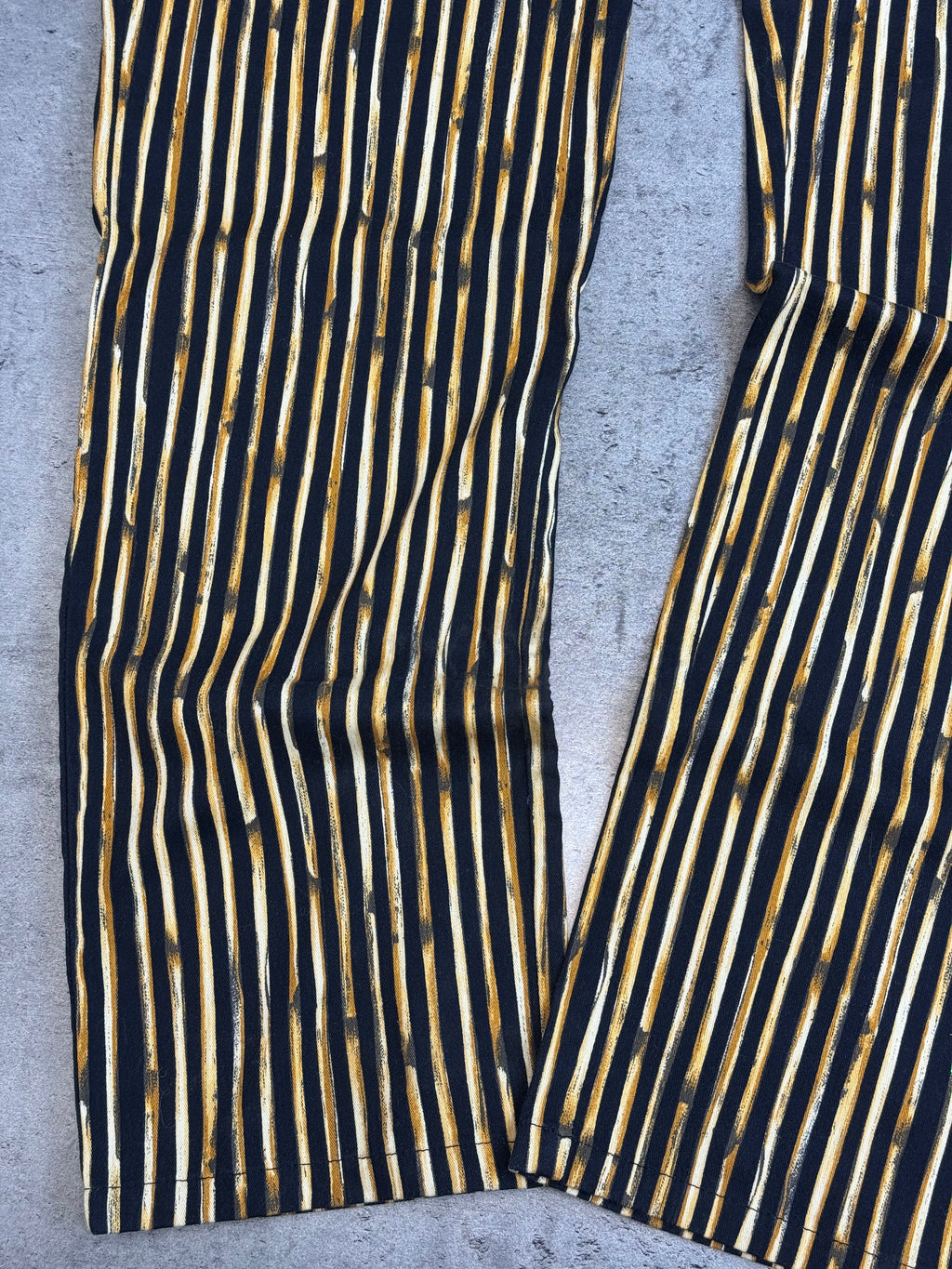 Laurel Jeans Premium Runway 90s Animal Print Striped Pants Straight Leg