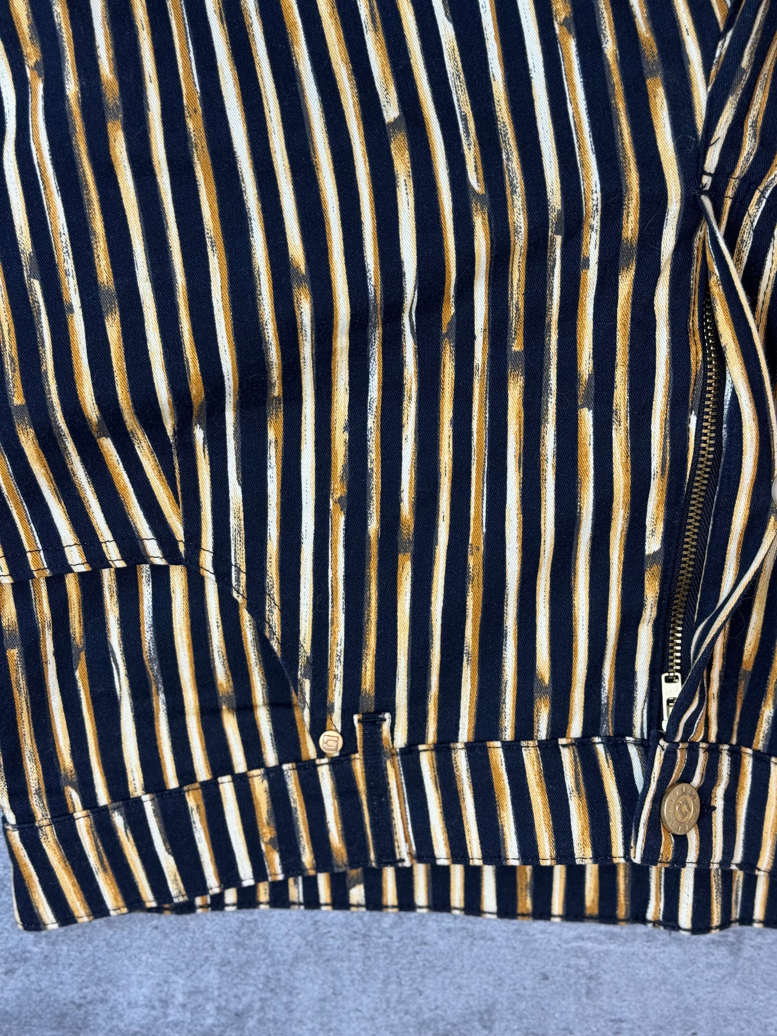 Laurel Jeans Premium Runway 90s Animal Print Striped Pants Straight Leg