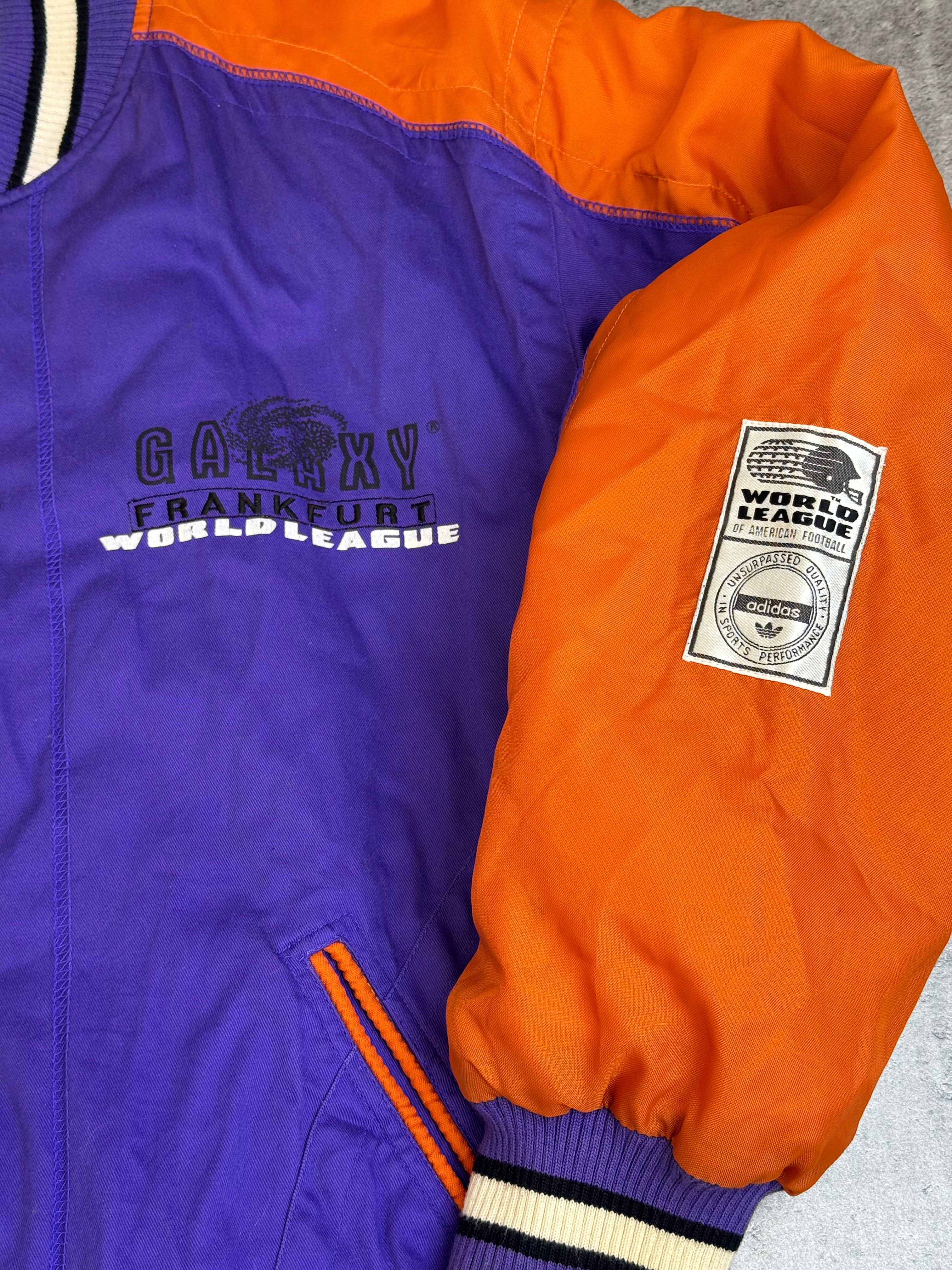 1992 Frankfurt Galaxy World League Bomber Jacket Adidas Originals 90s Varsity NFL