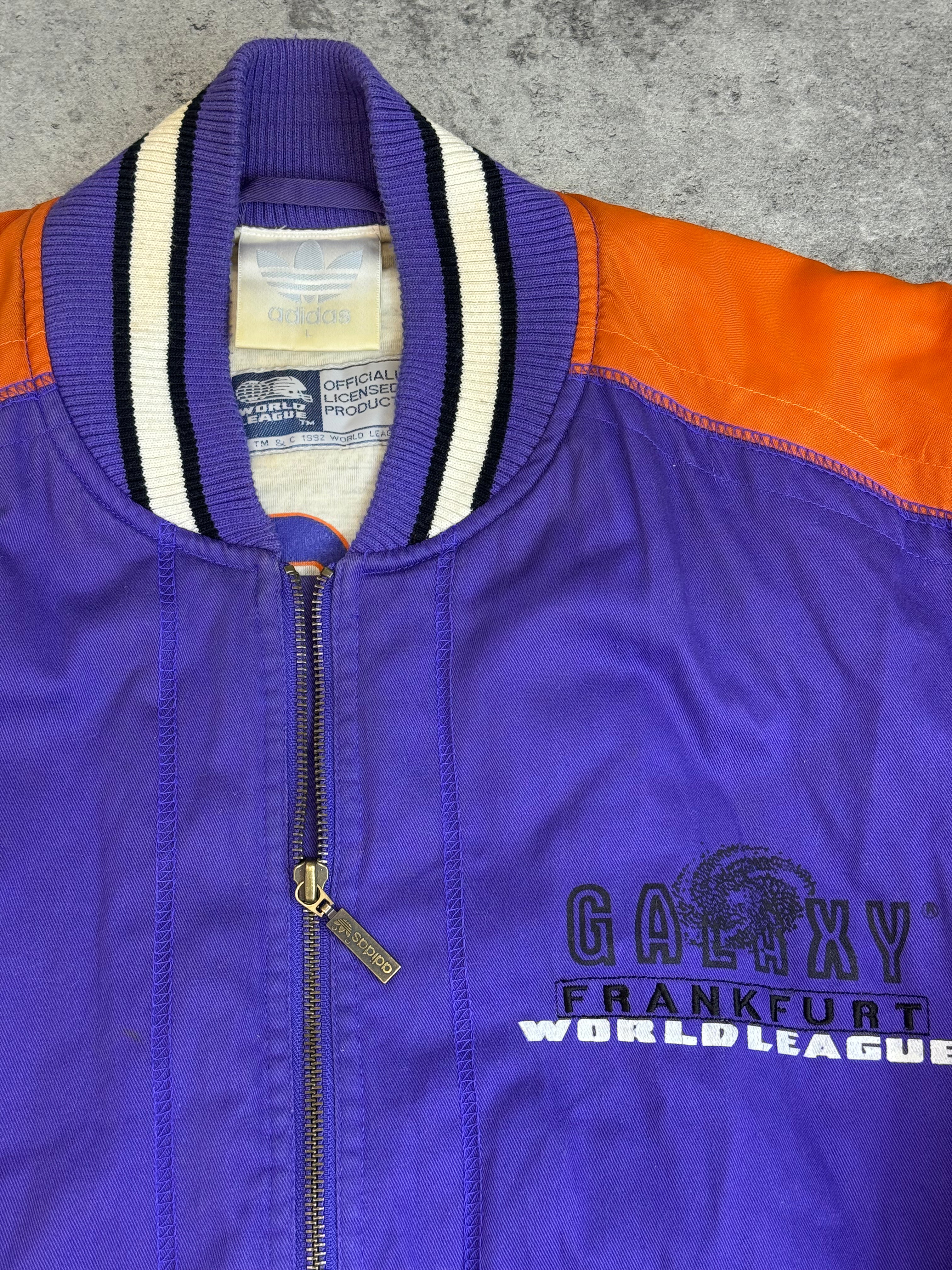 1992 Frankfurt Galaxy World League Bomber Jacket Adidas Originals 90s Varsity NFL
