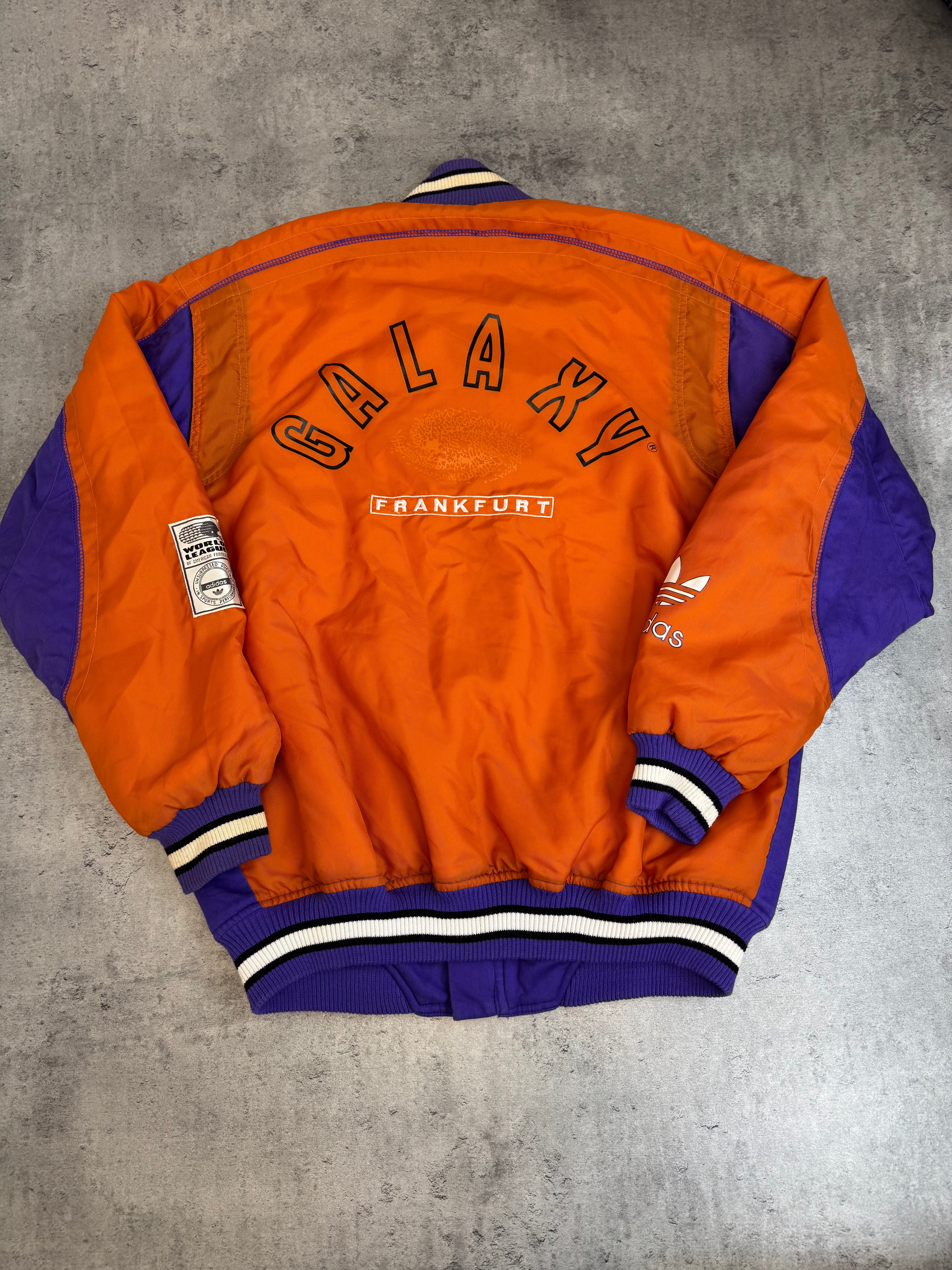 1992 Frankfurt Galaxy World League Bomber Jacket Adidas Originals 90s Varsity NFL