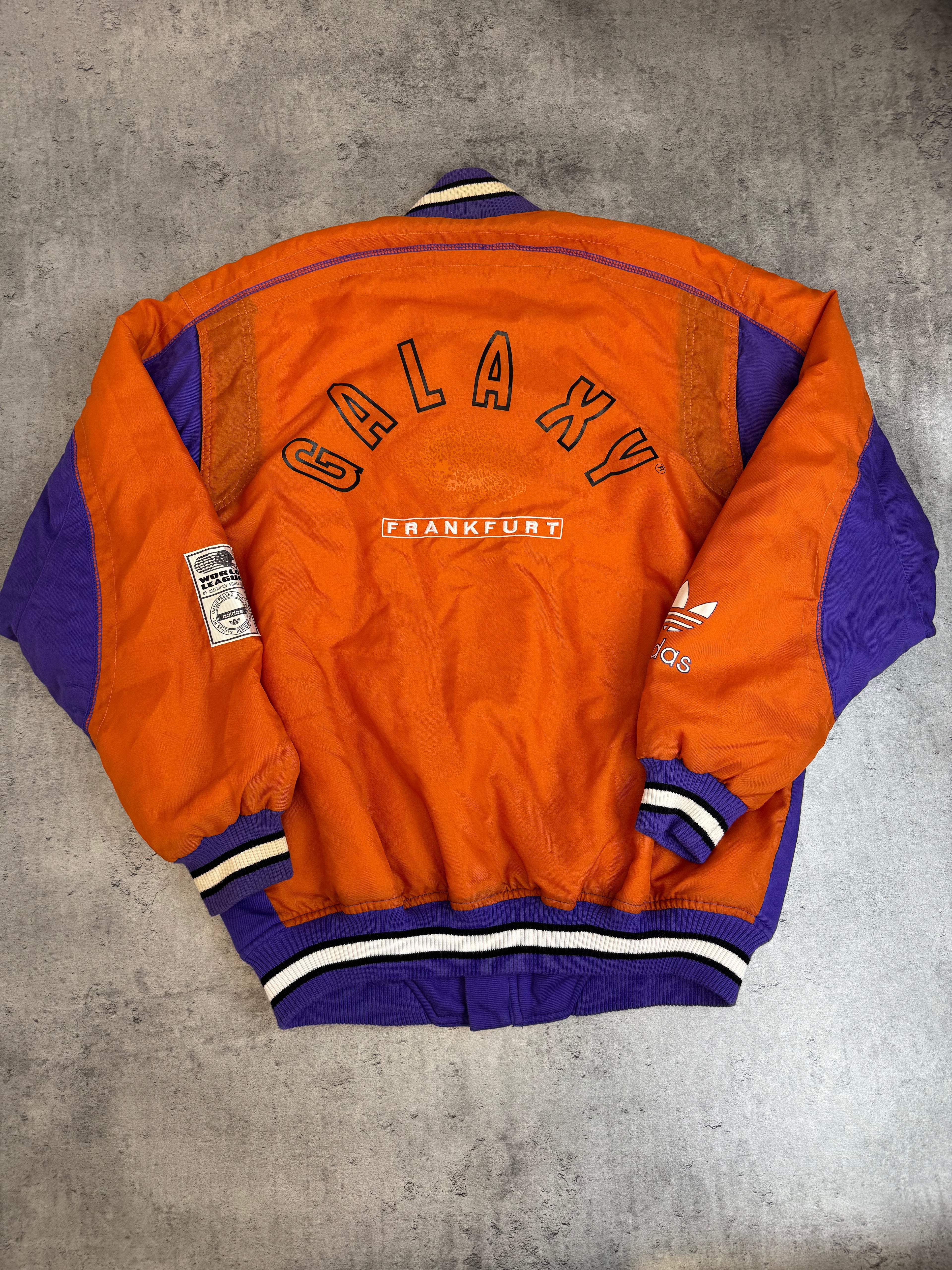1992 Frankfurt Galaxy World League Bomber Jacket Adidas Originals 90s Varsity NFL