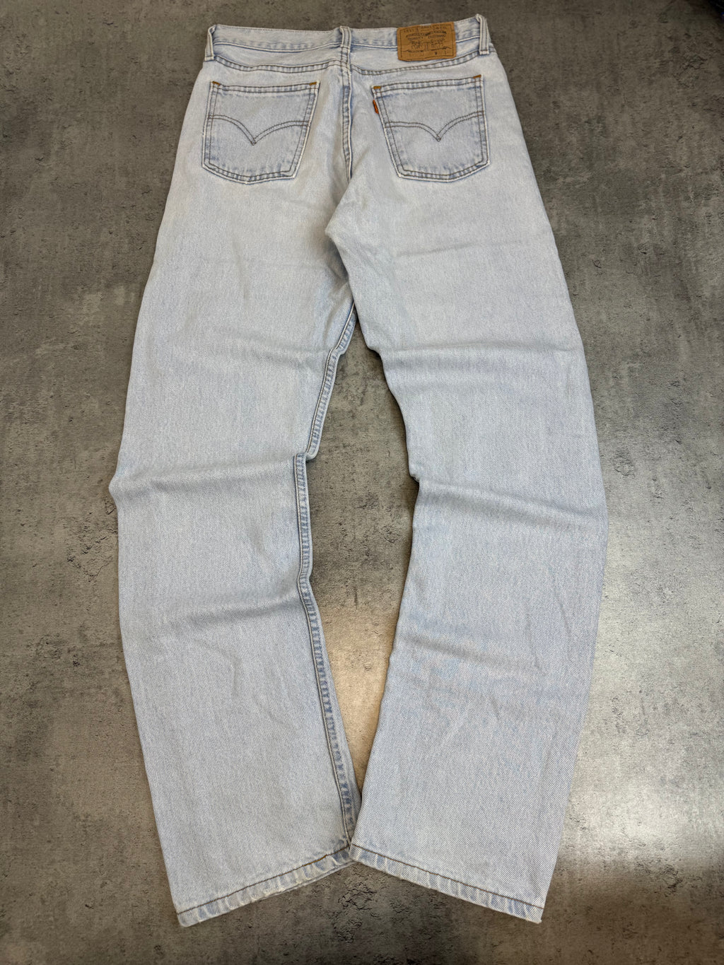 Levi’s Orange Tab Vintage Baby Blue Jasnoniebieskie Spodnie Jeansowe Straight Leg 90s Vintage Jeansy