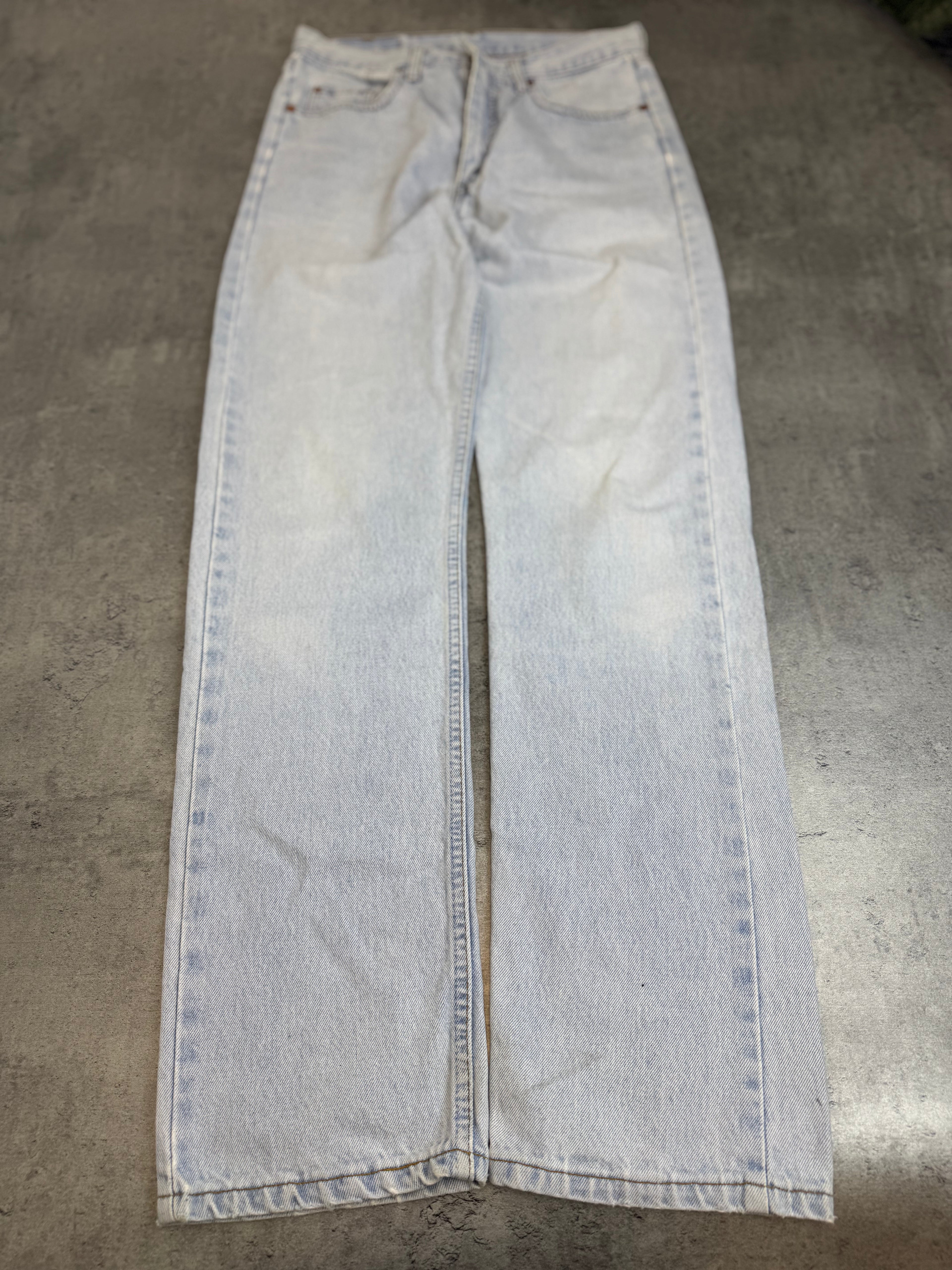 Levi’s Orange Tab Vintage Baby Blue Jasnoniebieskie Spodnie Jeansowe Straight Leg 90s Vintage Jeansy