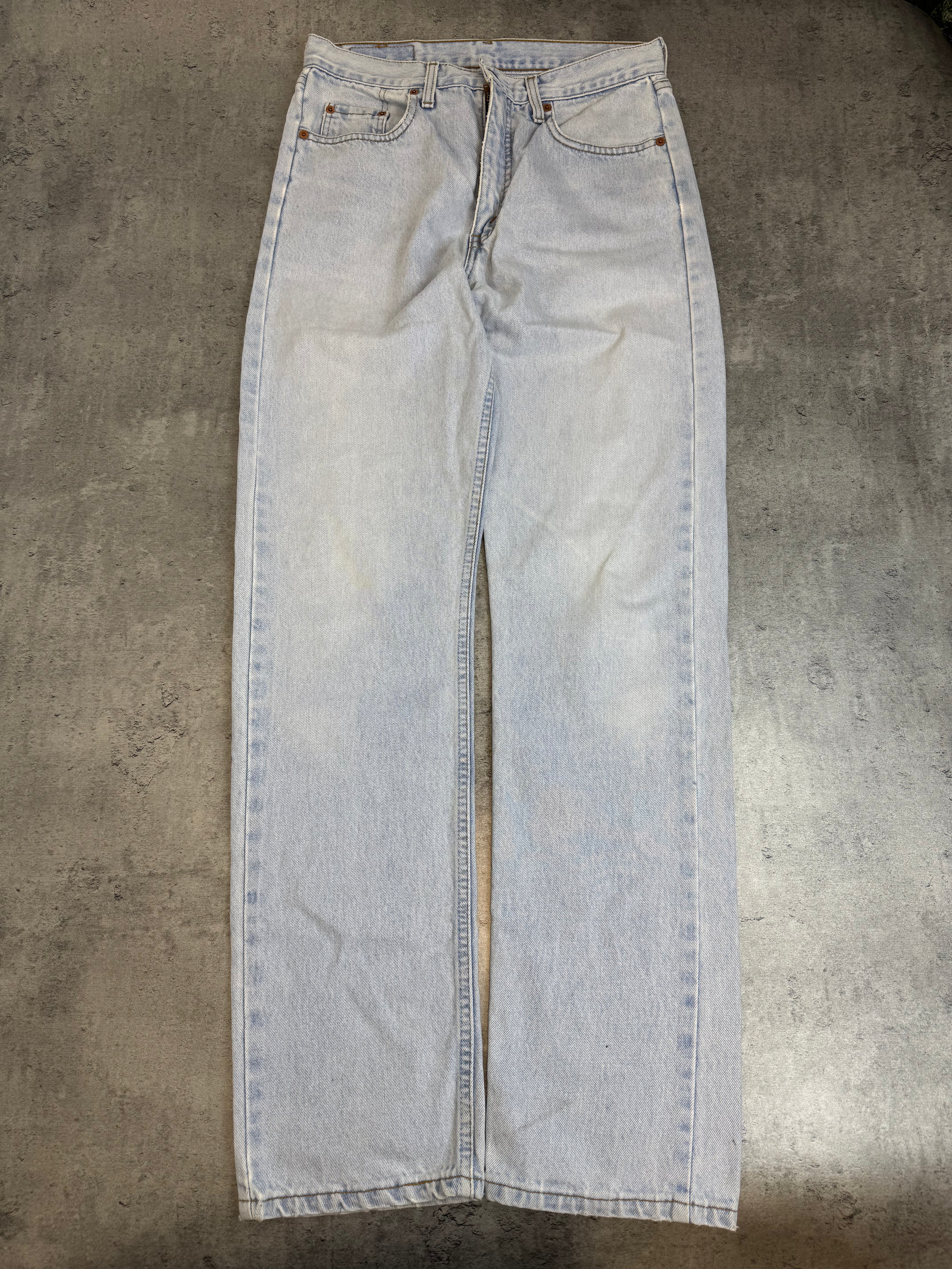 Levi’s Orange Tab Vintage Baby Blue Jasnoniebieskie Spodnie Jeansowe Straight Leg 90s Vintage Jeansy