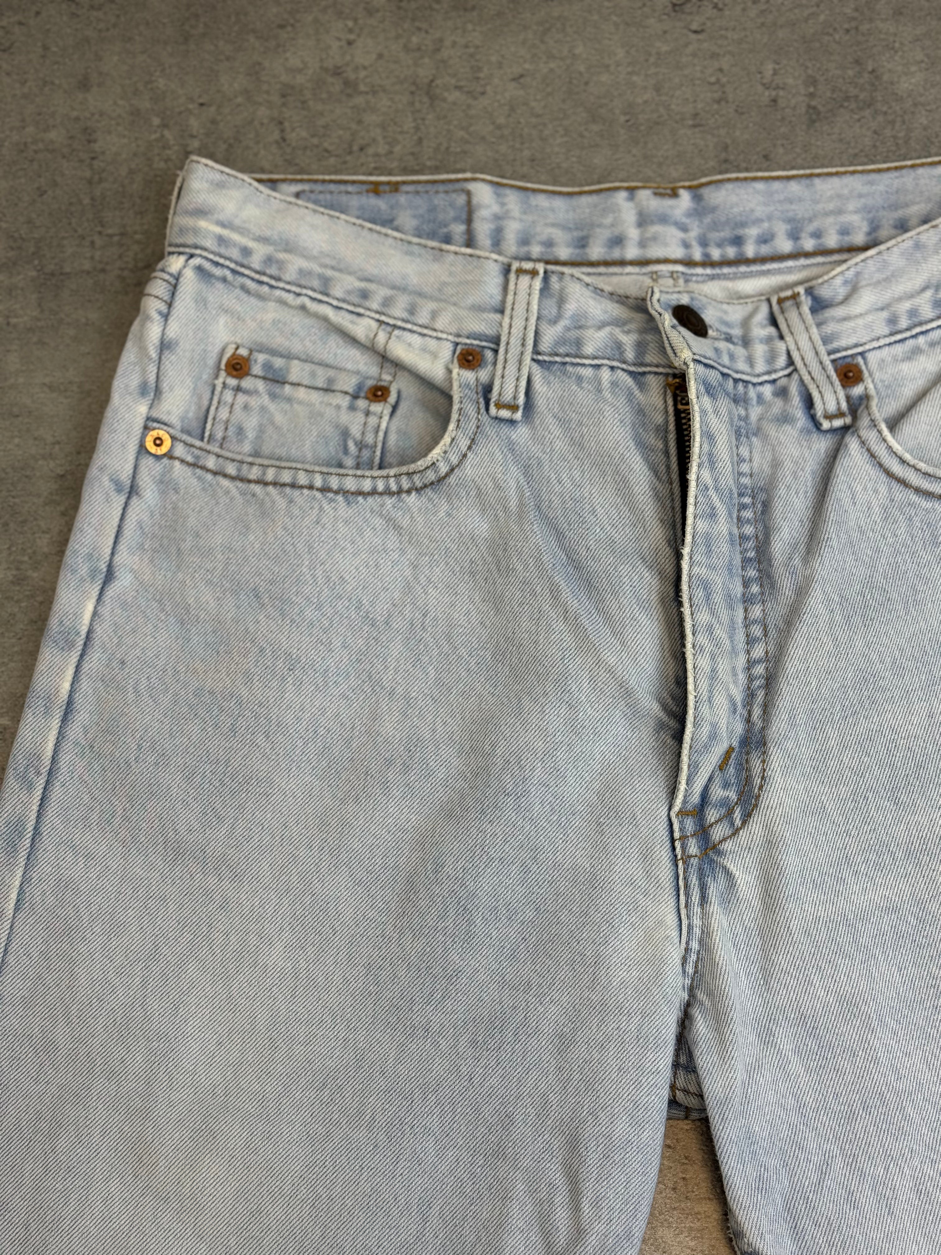 Levi’s Orange Tab Vintage Baby Blue Jasnoniebieskie Spodnie Jeansowe Straight Leg 90s Vintage Jeansy