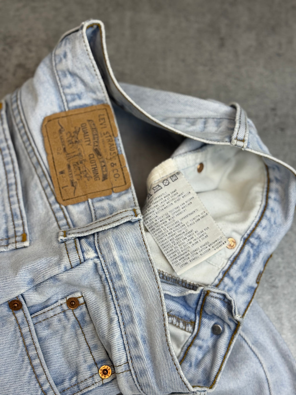 Levi’s Orange Tab Vintage Baby Blue Jasnoniebieskie Spodnie Jeansowe Straight Leg 90s Vintage Jeansy