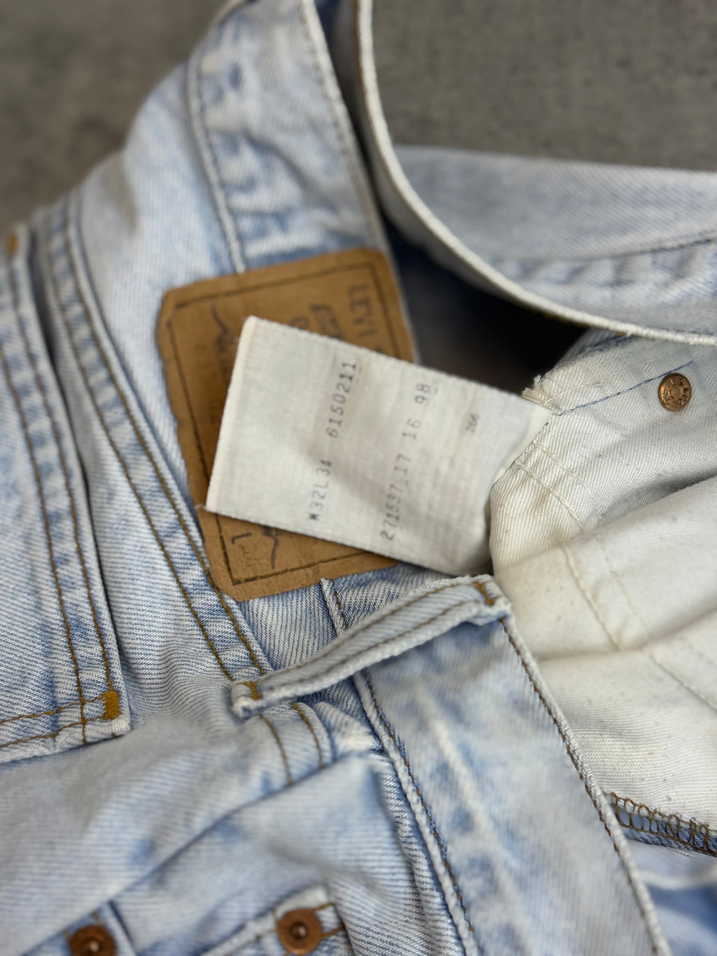 Levi’s Orange Tab Vintage Baby Blue Jasnoniebieskie Spodnie Jeansowe Straight Leg 90s Vintage Jeansy