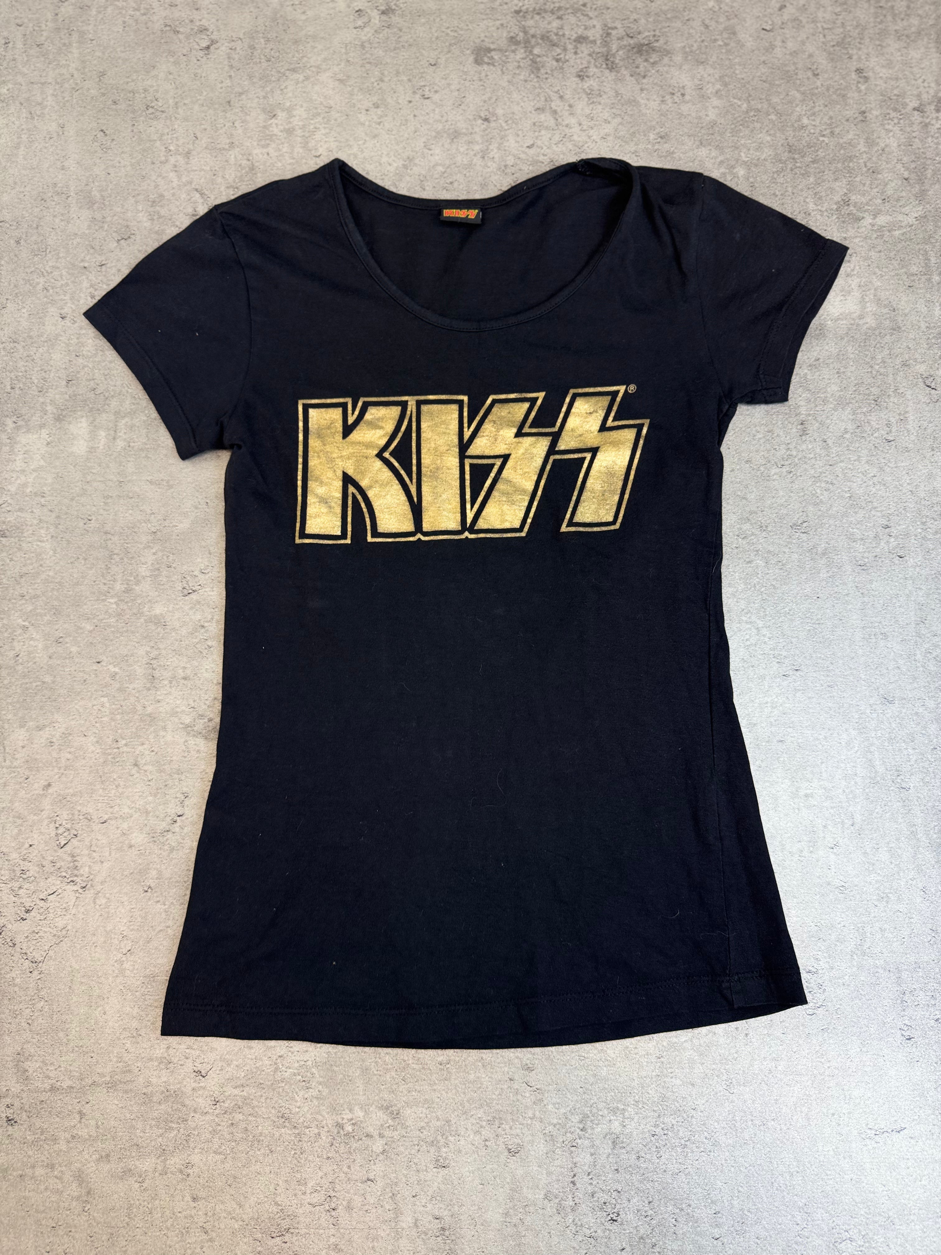 Błyszcząca Koszulka Bluzka z nadrukiem KISS Band Muzyczna