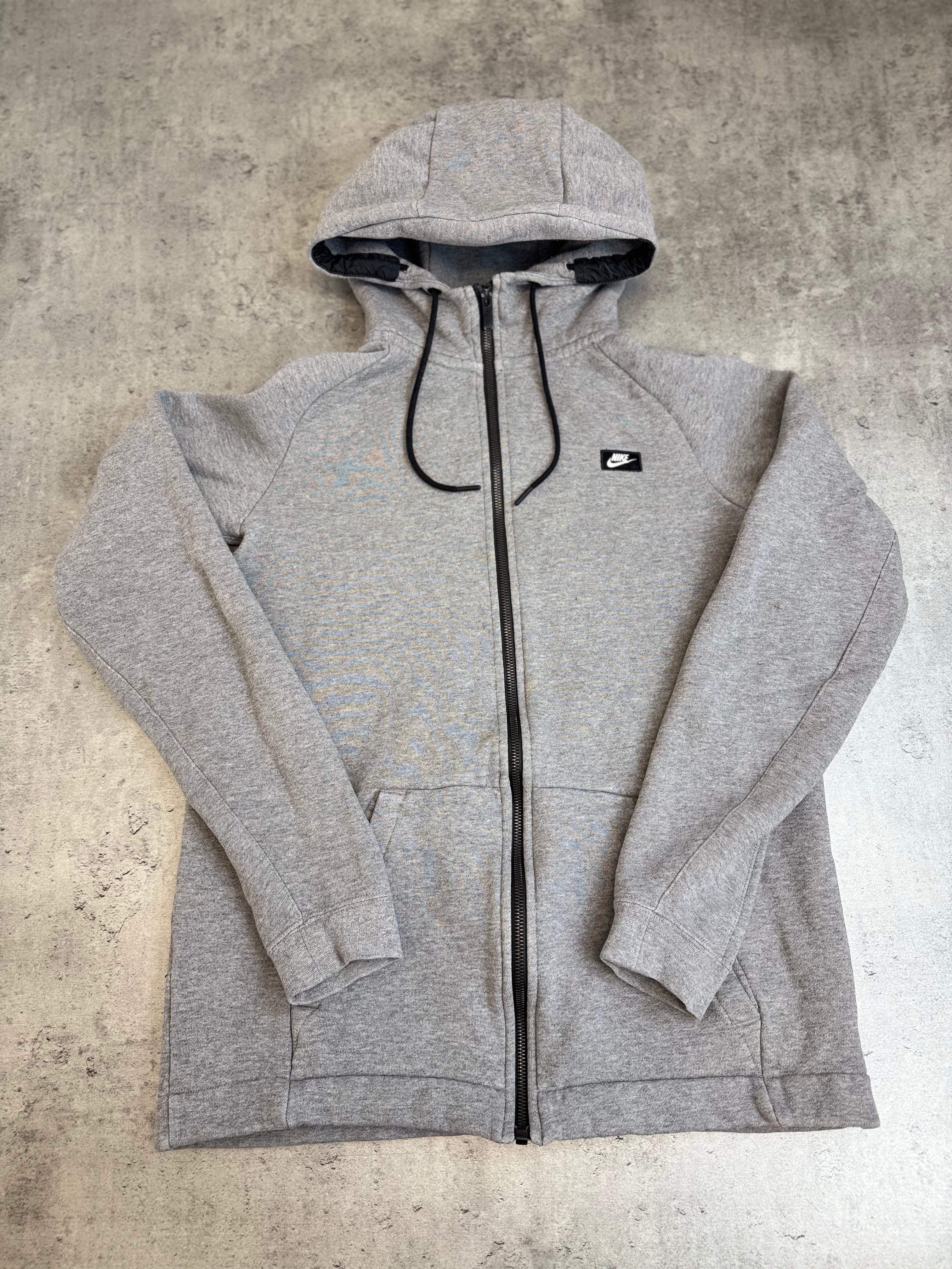 Szara Bluza Nike Rozpinana z Kapturem Minimalistyczna na Siłownię do Biegania Casual Neutral