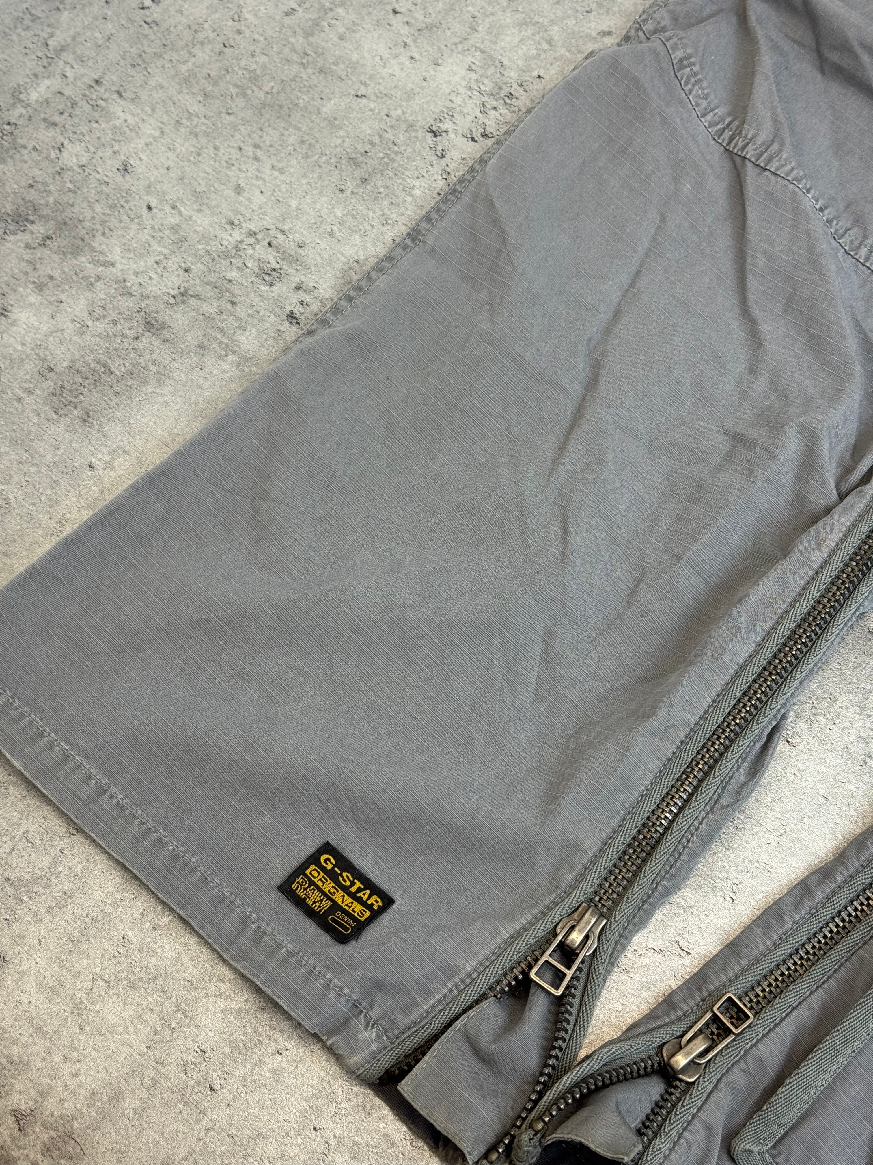G-Star Raw Baggy Wide Leg Spodnie Cargo Multicpocked Zipped tech Wear