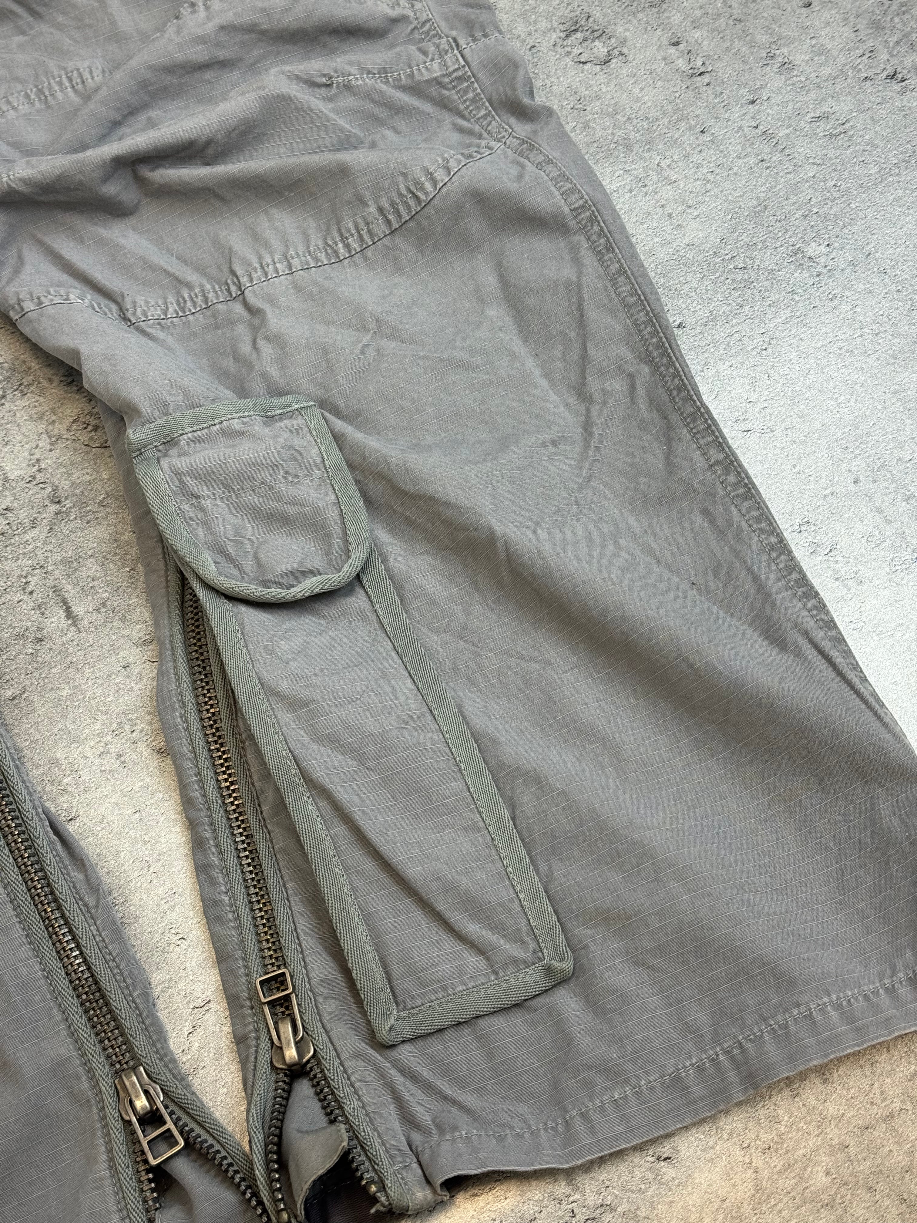 G-Star Raw Baggy Wide Leg Spodnie Cargo Multicpocked Zipped tech Wear