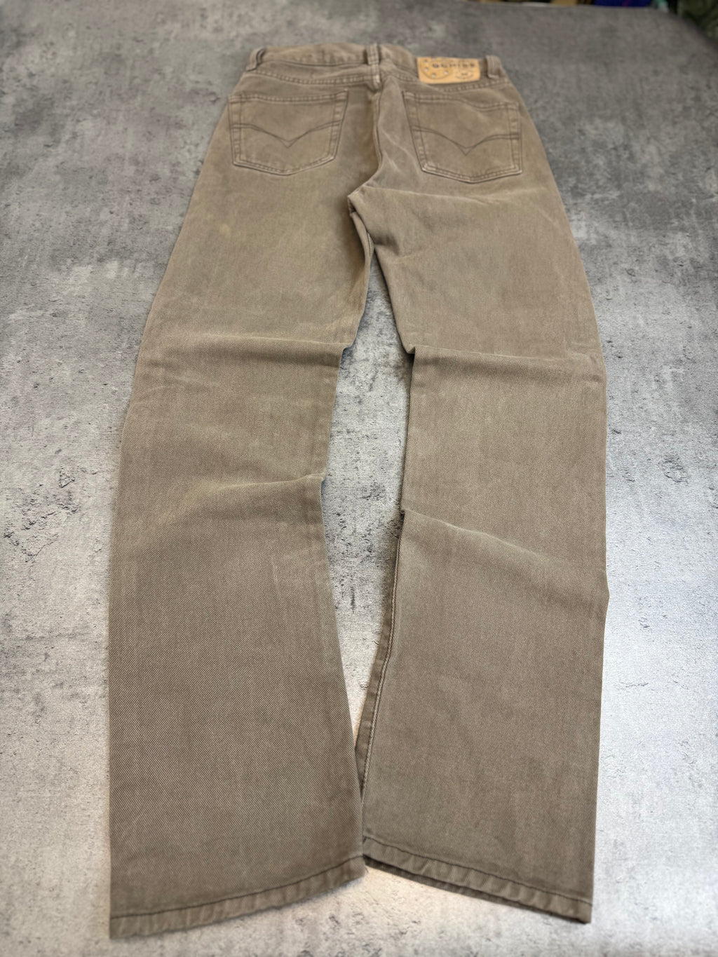 Diesel Industry Y2K vintage brązowe mocha spodnie jeansowe jeansy straight retro oldschool