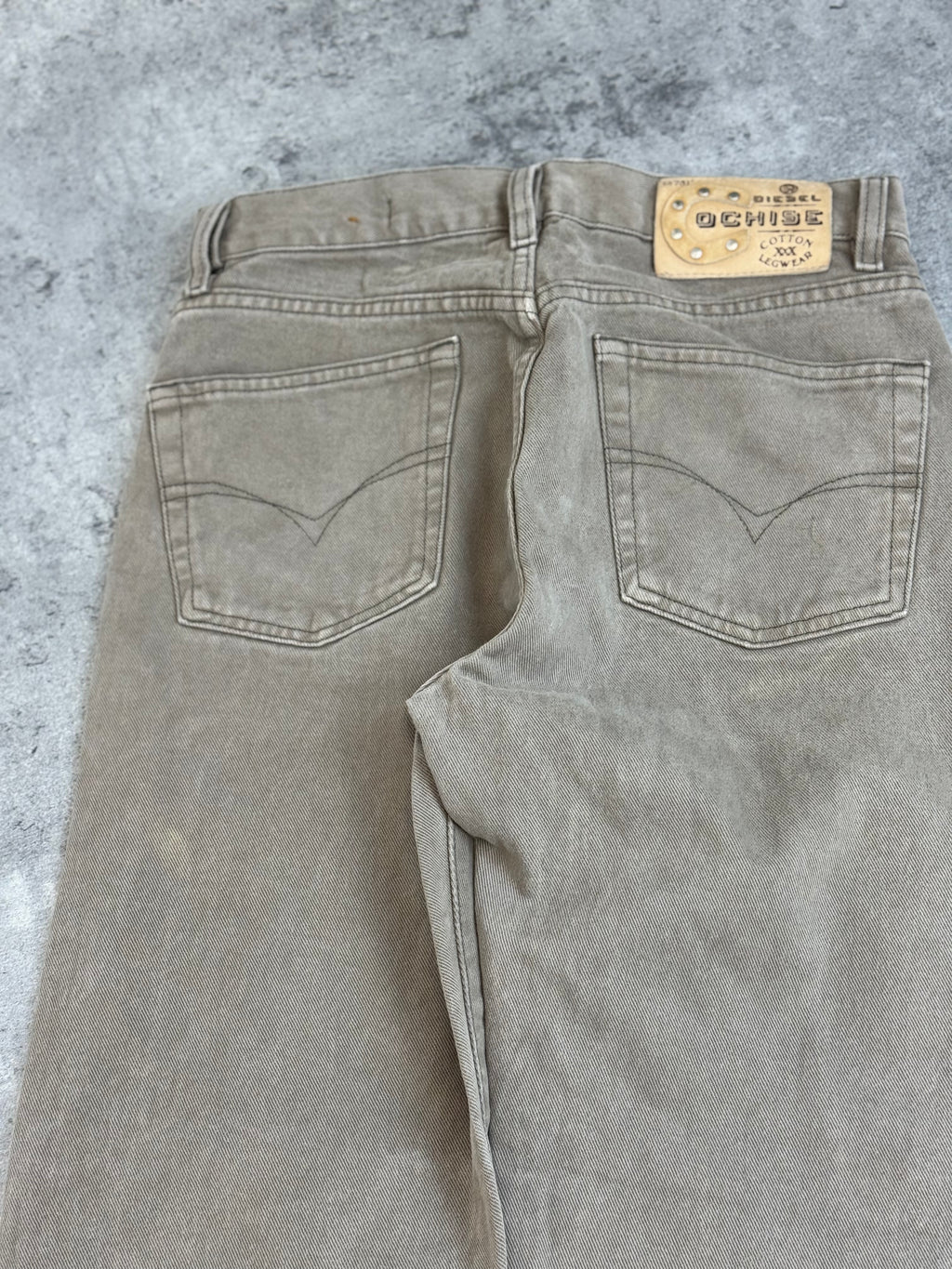 Diesel Industry Y2K vintage brązowe mocha spodnie jeansowe jeansy straight retro oldschool