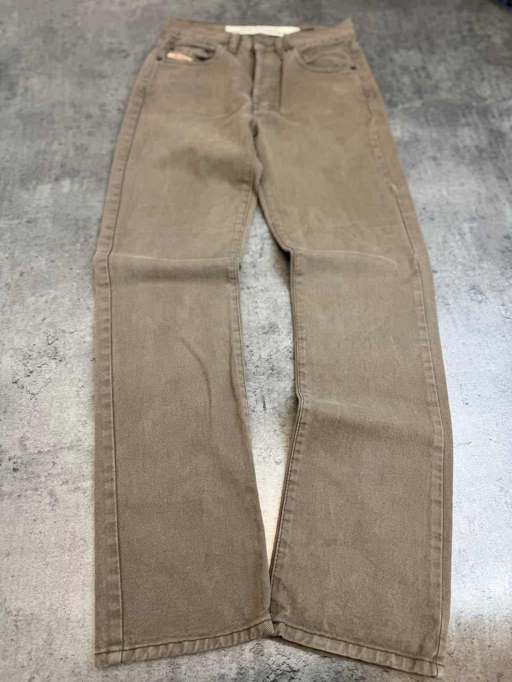 Diesel Industry Y2K vintage brązowe mocha spodnie jeansowe jeansy straight retro oldschool
