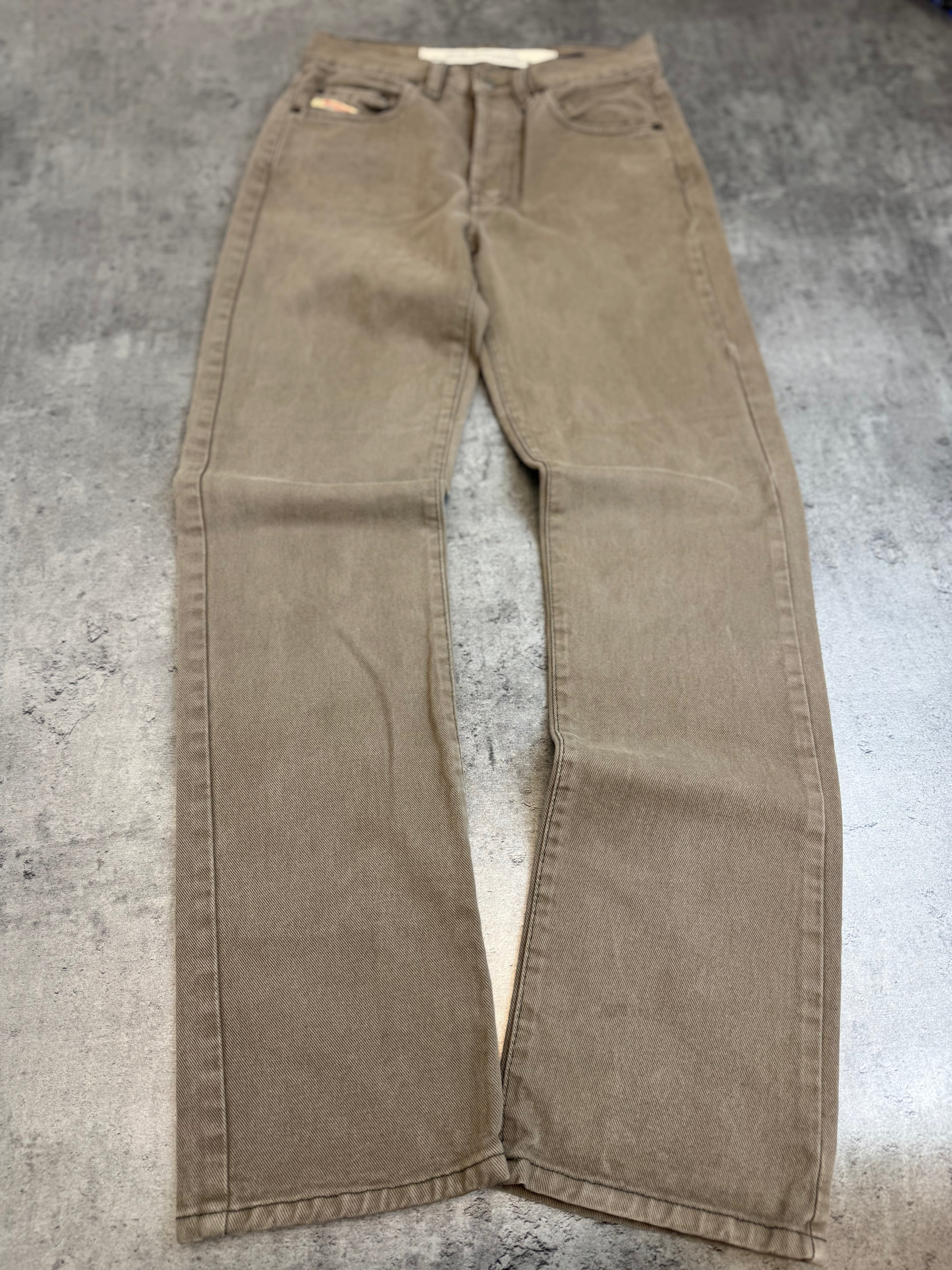 Diesel Industry Y2K vintage brązowe mocha spodnie jeansowe jeansy straight retro oldschool