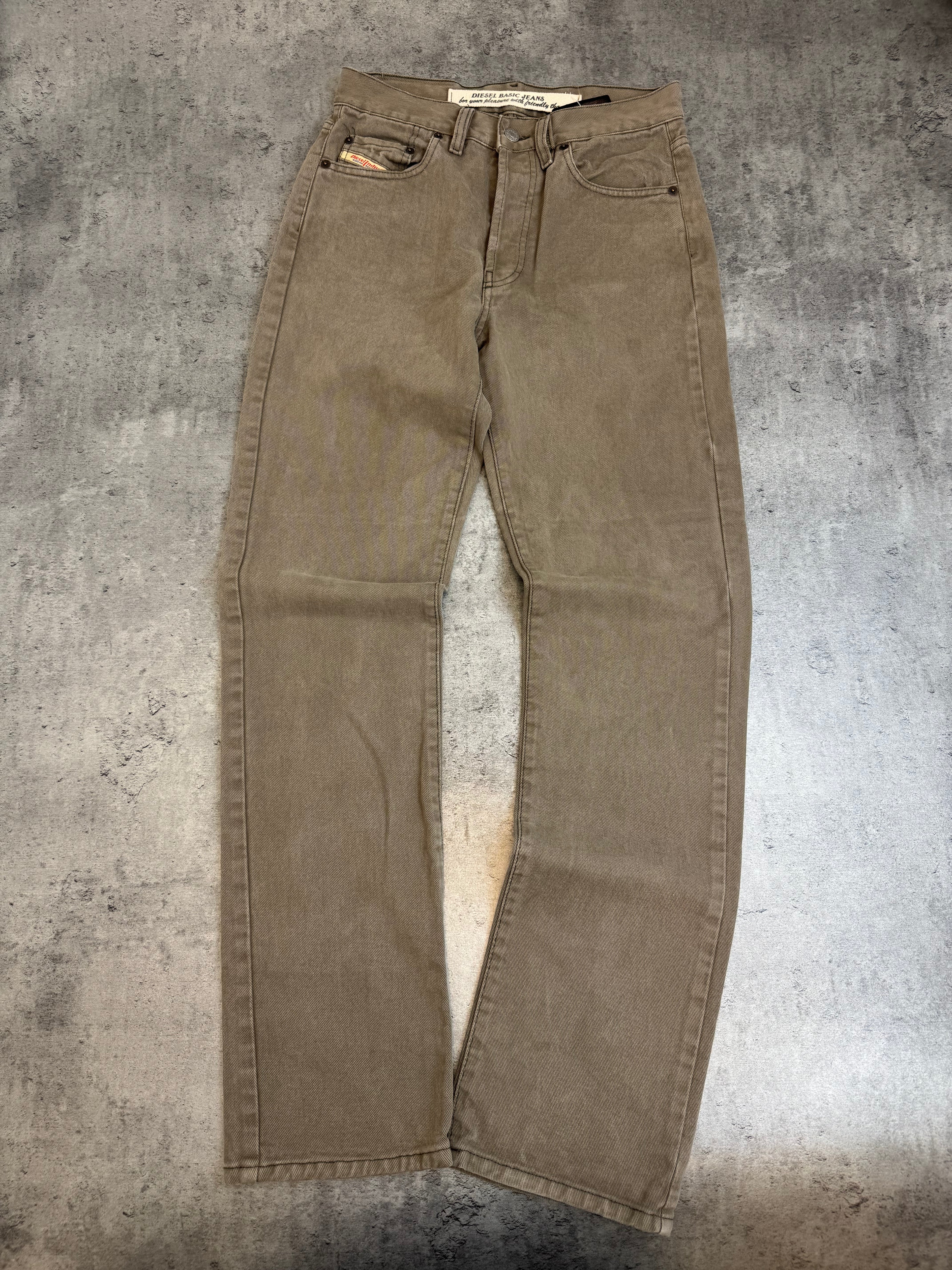 Diesel Industry Y2K vintage brązowe mocha spodnie jeansowe jeansy straight retro oldschool
