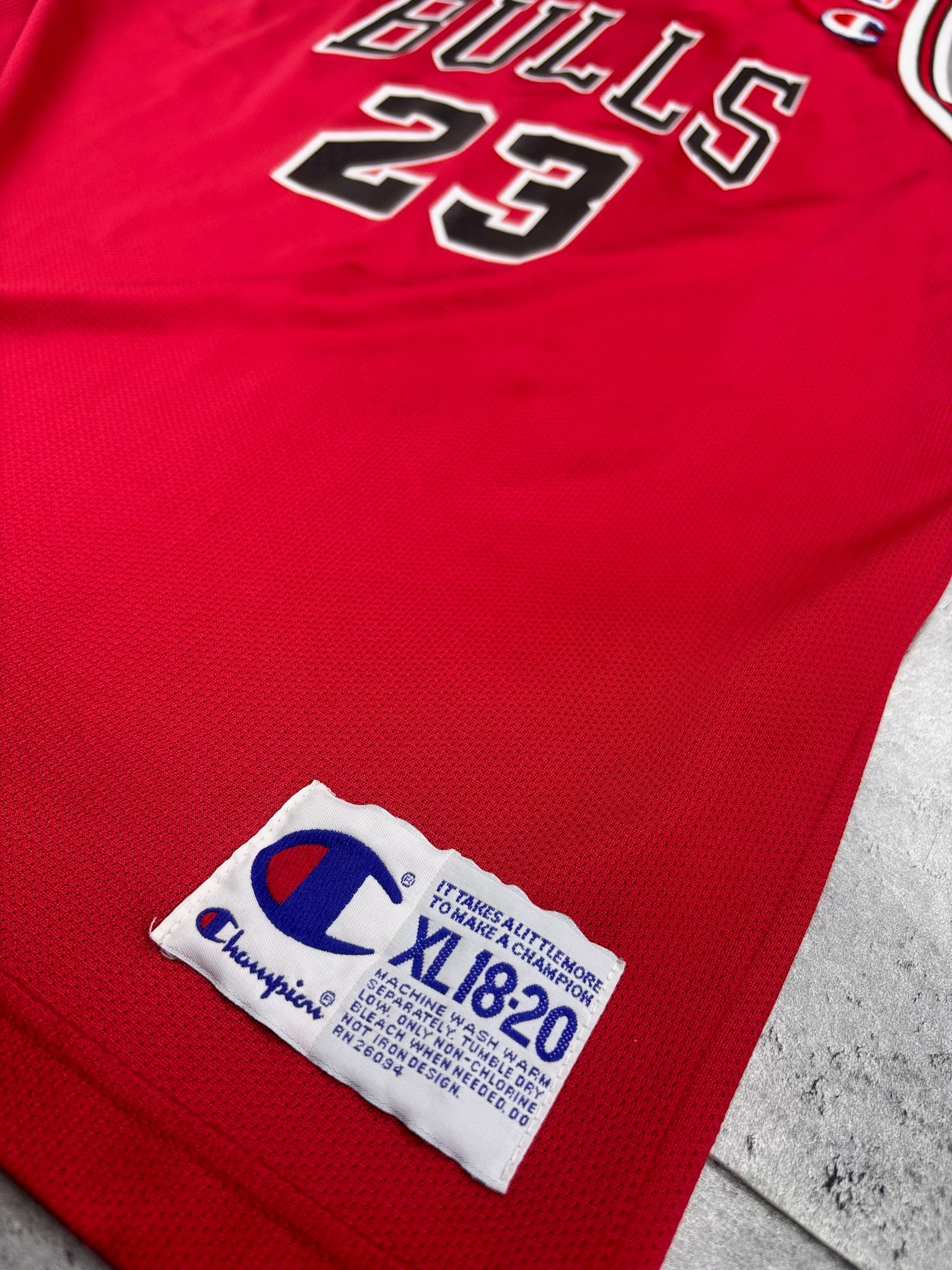 CHICAGO BULLS MICHAEL JORDAN 90S CHAMPION BASKETBALL NBA JERSEY KOSZULKA KOSZYKARSKA NA RAMIĄCZKACH