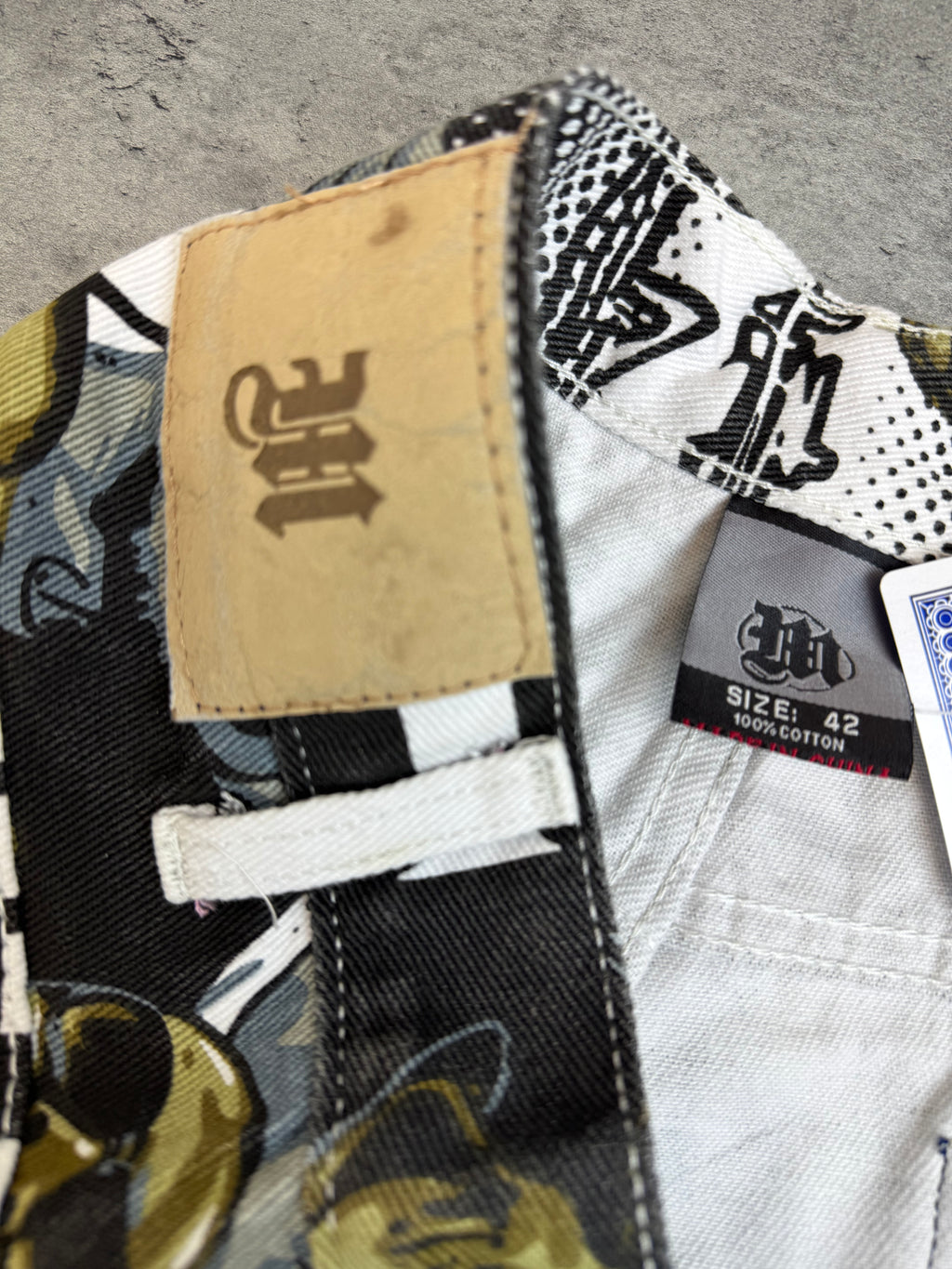 Makaveli 2Pac Tupac Vintage Baggy Jeans Spodnie Jeansowe Wide Leg AOP All Over Print HipHop Y2K