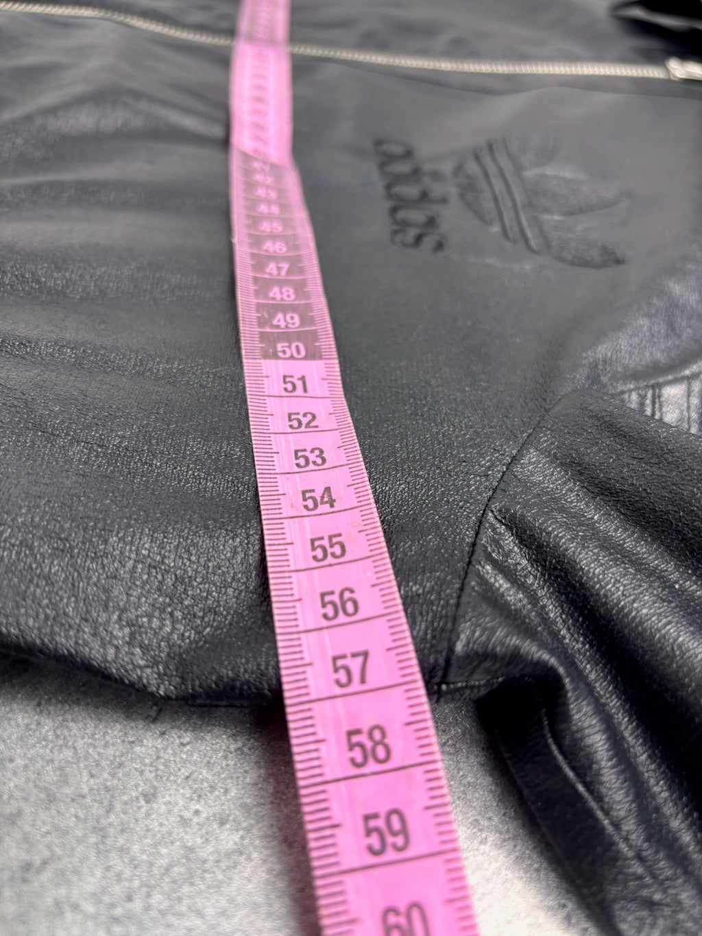 ADIDAS FAUX LEATHER JACKET IMITACJA SKÓRY 2010 ROK RARE TRACKSUIT JACKET ROZPINANA Y2K
