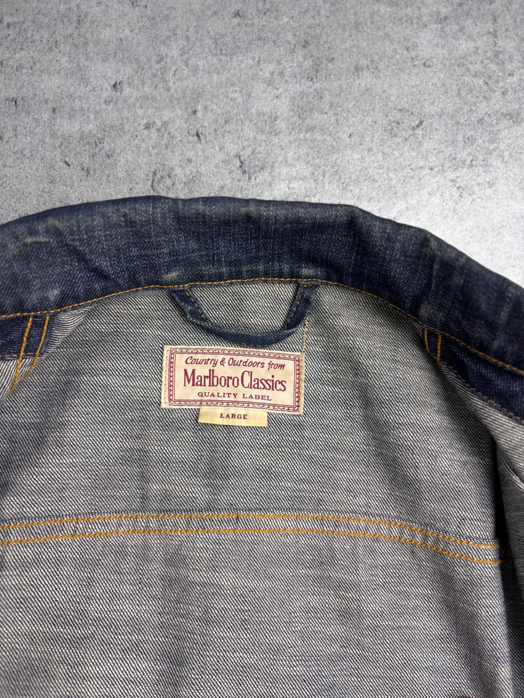 MARLBORO CLASSICS VINTAGE 2000S DENIM TRUCKER JACKET KURTKA JEANSOWA KATANA Y2K
