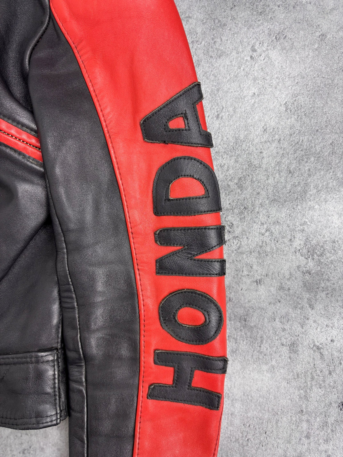 2000S HONDA RACING RARE LEATHER BOMBER JACKET HEAVYWEIGHT VINTAGE MOTOCYCLE NA MOTOR KURTKA SKÓRZANA