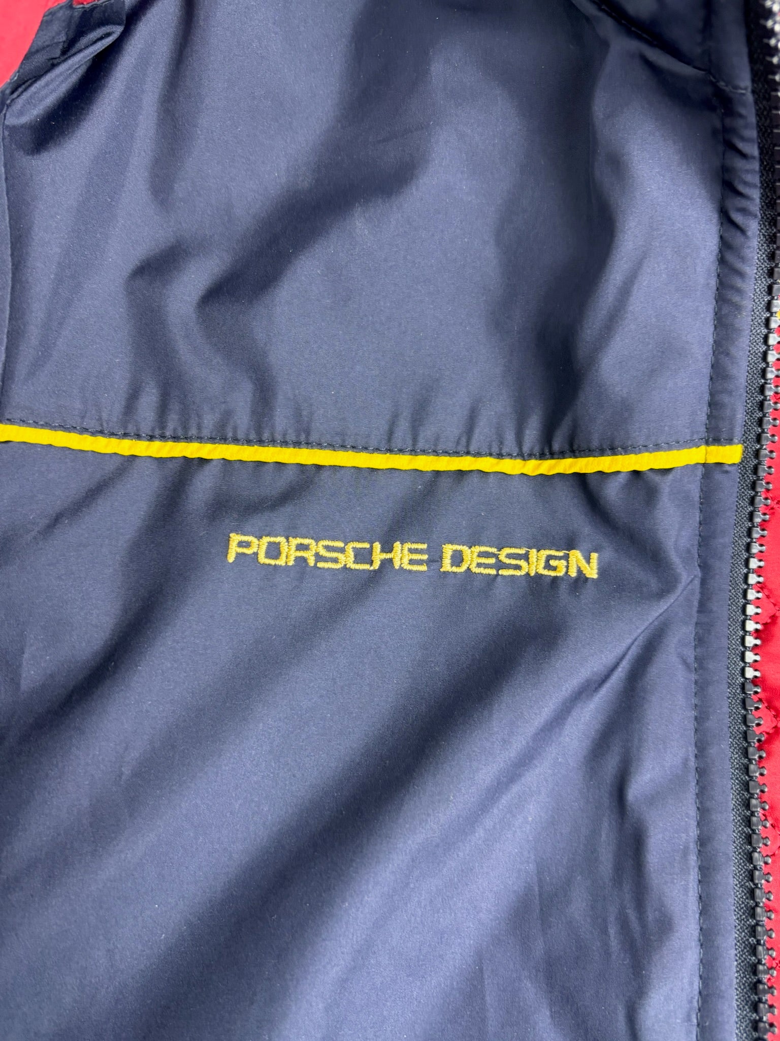PORSCHE OFFICIALY LICENSED REVERSIBLE RACING JACKET SPELLOUT BOMBER KURTKA VINTAGE Y2K WYŚCIGOWA